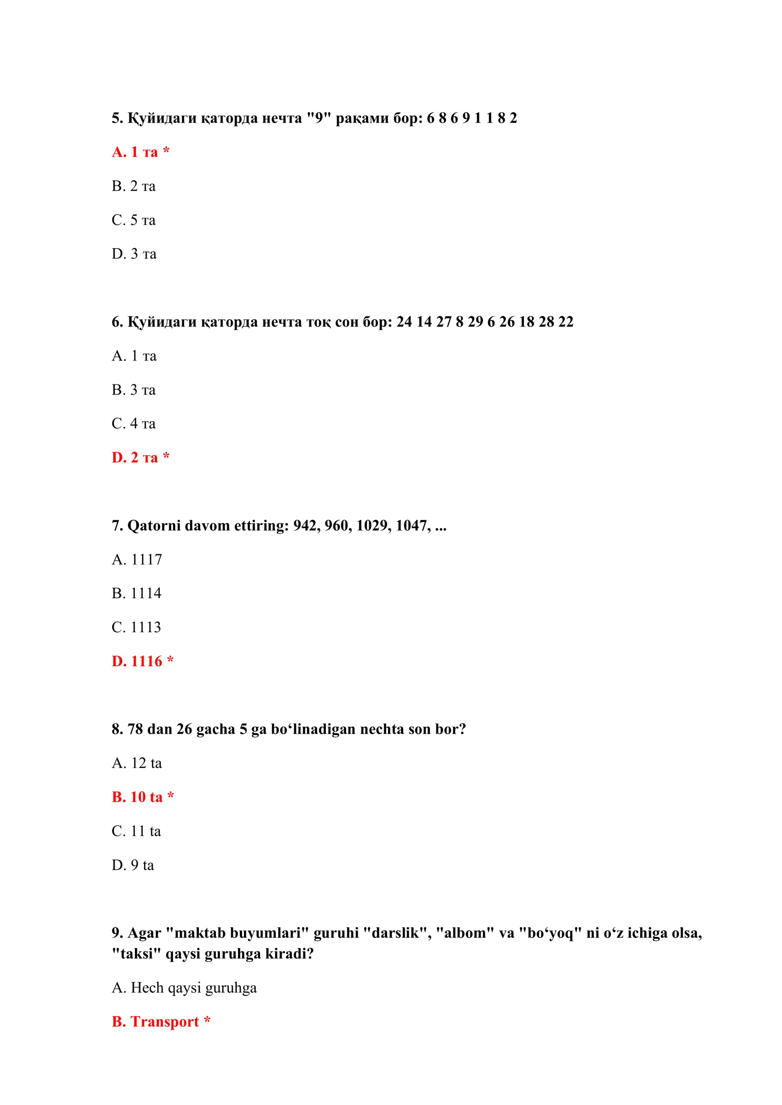 BOJXONA PSIXOLOGIK TEST JAVOBLARI 3