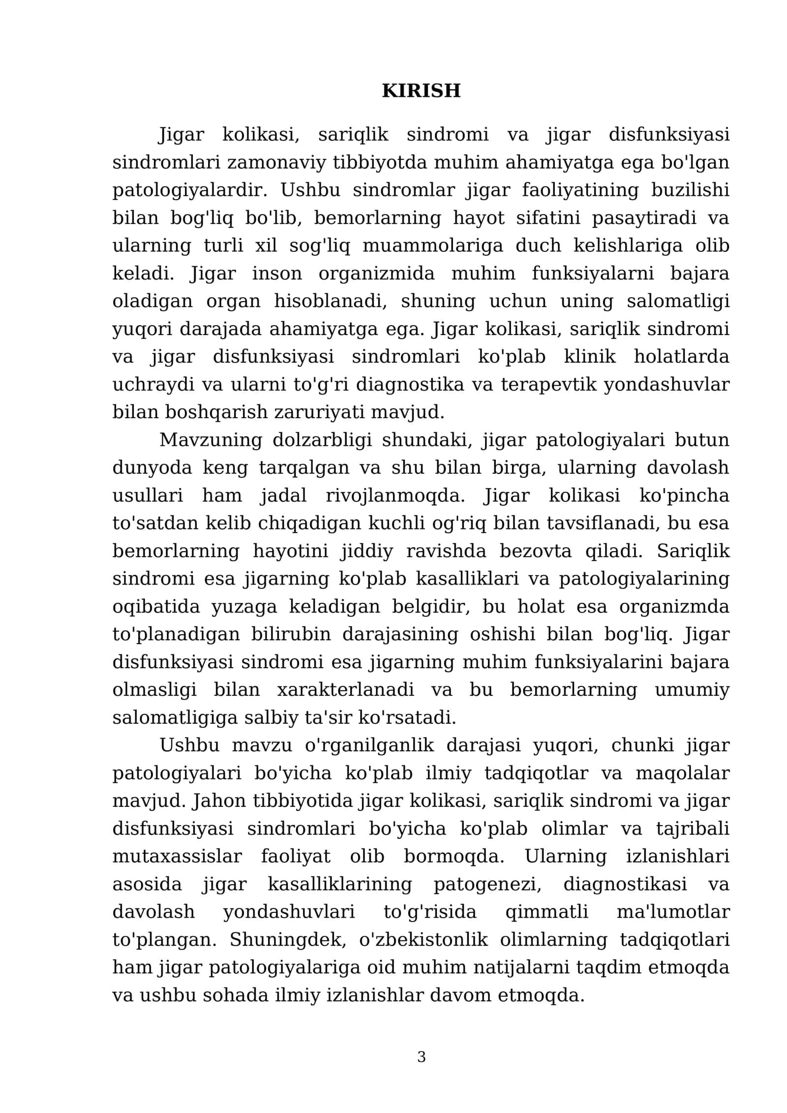 Jigar kolikasi, sariqlik sindromi, jigar disfunksiyasi sindromlarining ratsional terapiyasiga klinik-farmakologik yondoshuv 3