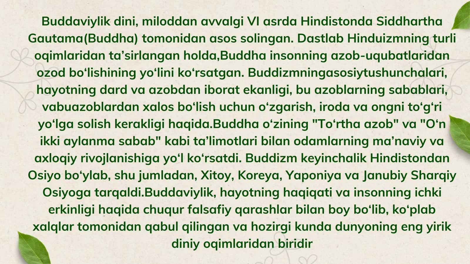 BUDDAVIYLIK DININING PAYDO BO'LISH TARIXI,ASOSIY TA'LIMOTLARI,OQIMLARI VA MANBALARI.pdf 3