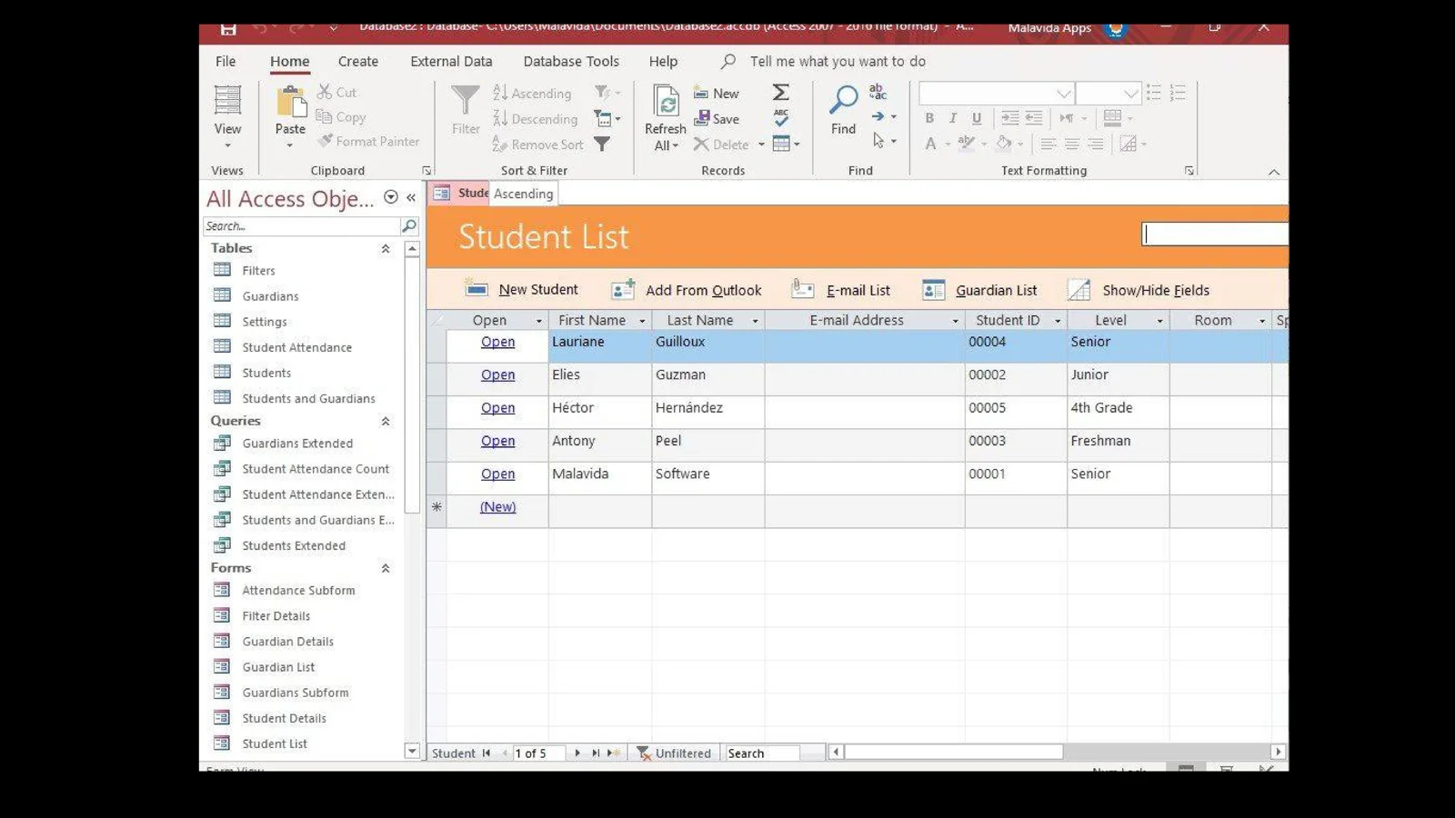 MS Access Dasturning asosiy elementlari 3