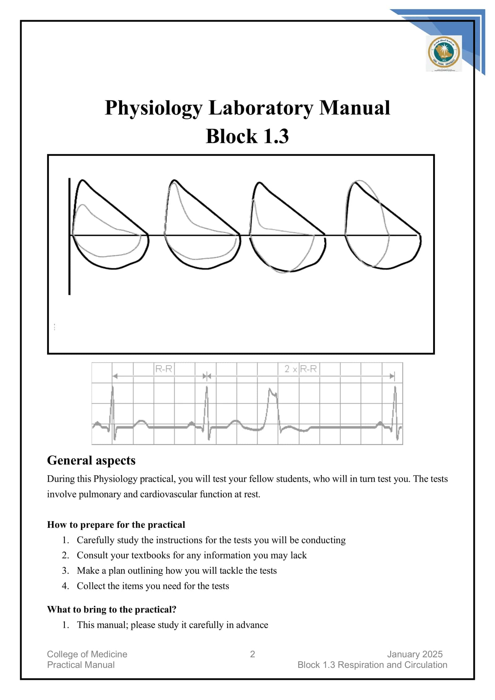 Practical Manual Block 1.3 Respiration and Circulation 3