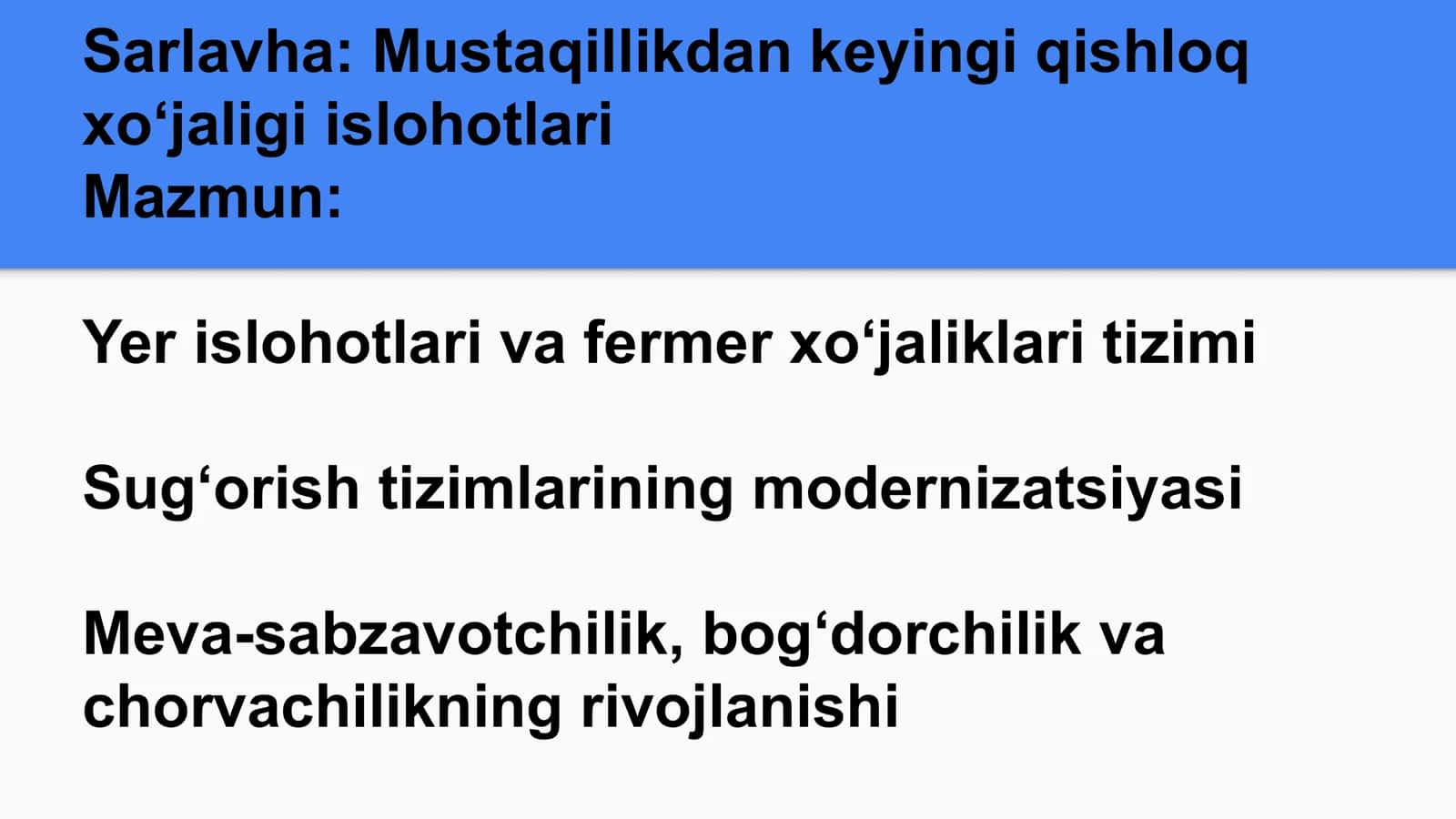 Mustaqillik yillarida qishloq xo‘jaligi va sanoat sohasi 3