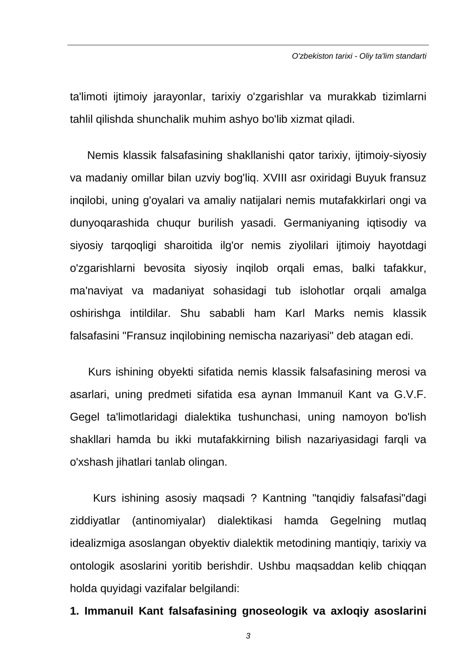 Nemis klassik falsafasi: Kant va Gegel dialektikasi 3