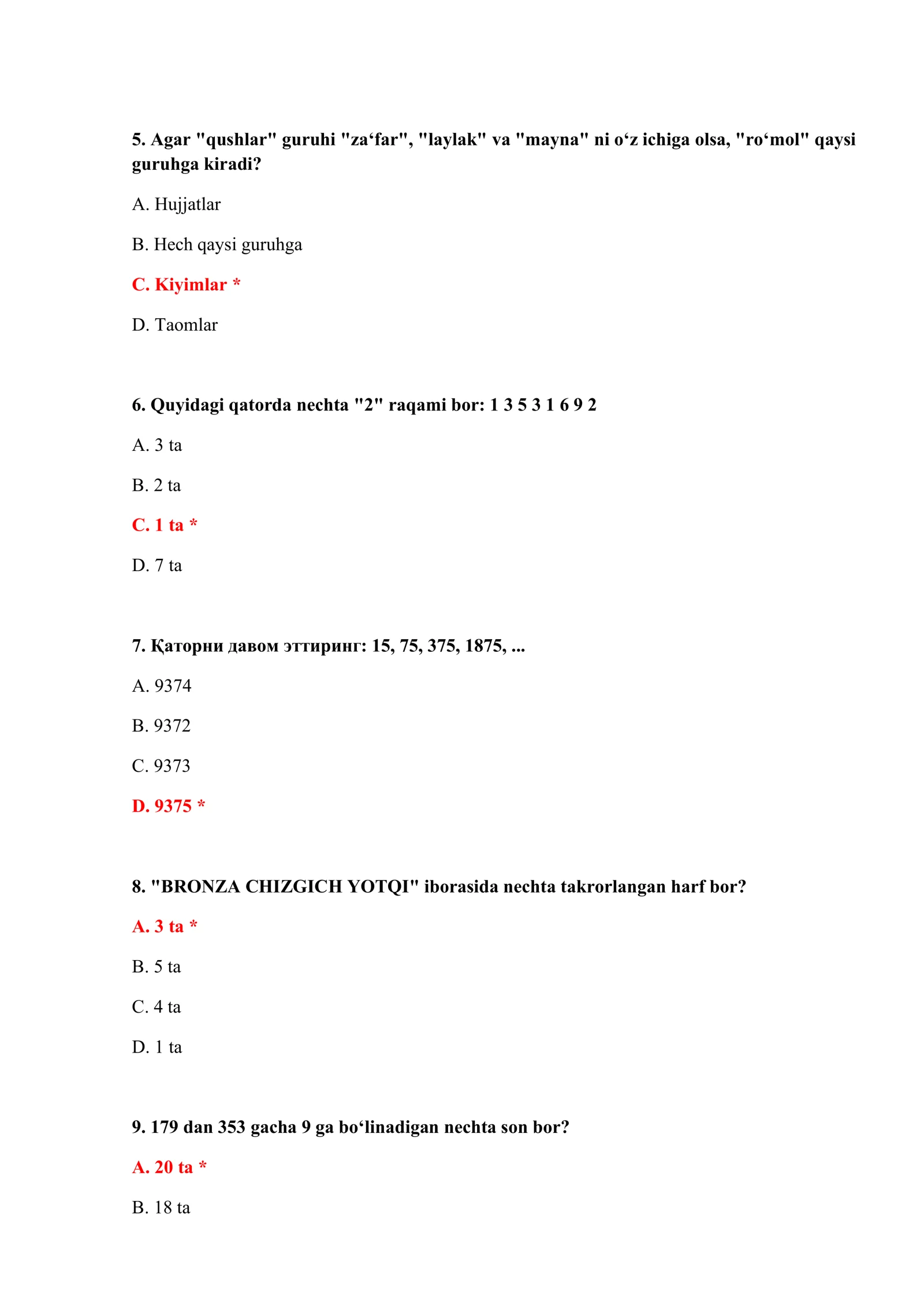 BOJXONA XIZMATI TEST SAVOLLARI 3