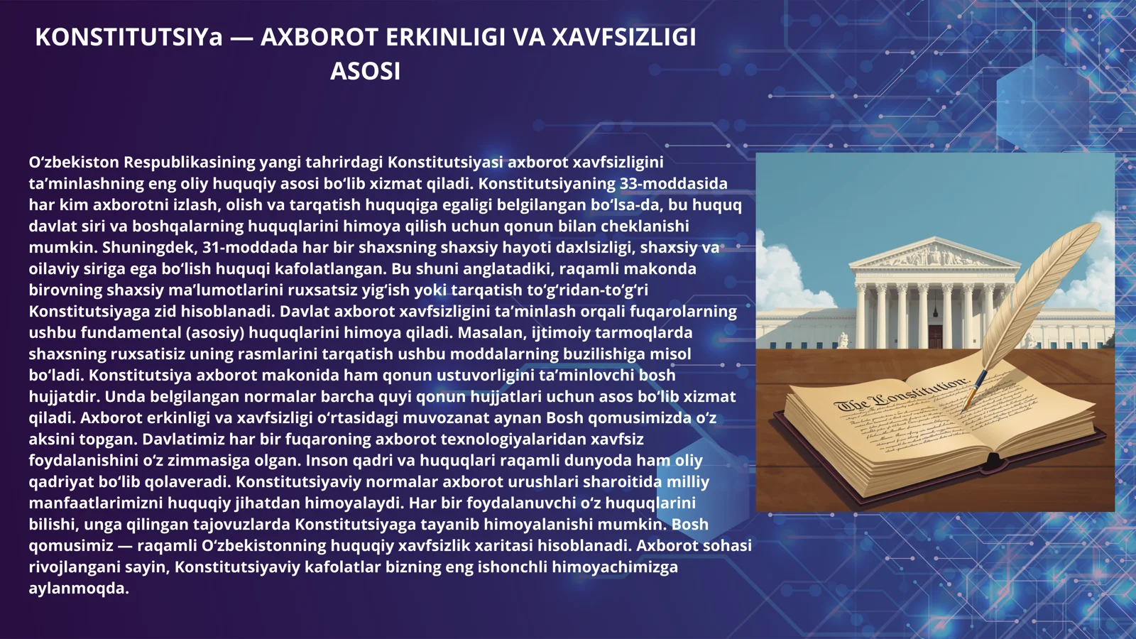 O‘zbekistonda axborot xavfsizligining ma’naviy va huquqiy asoslari 3