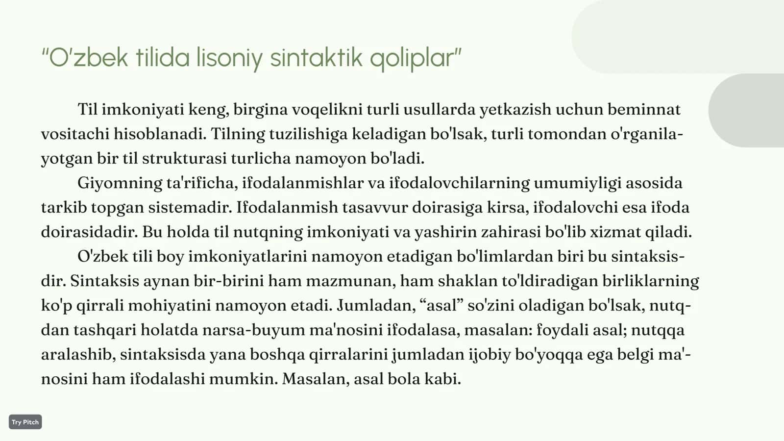 Sintaktik qolipning nutqiy kengayishi 3