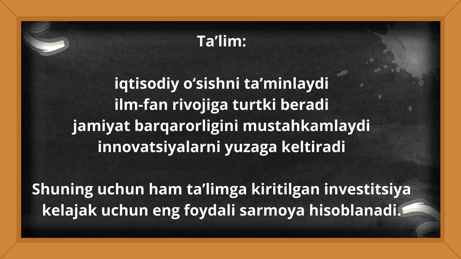 Ta’lim – O‘zbekiston Respublikasi rivojlanishining ustuvor yo‘nalishi sifatida. 3