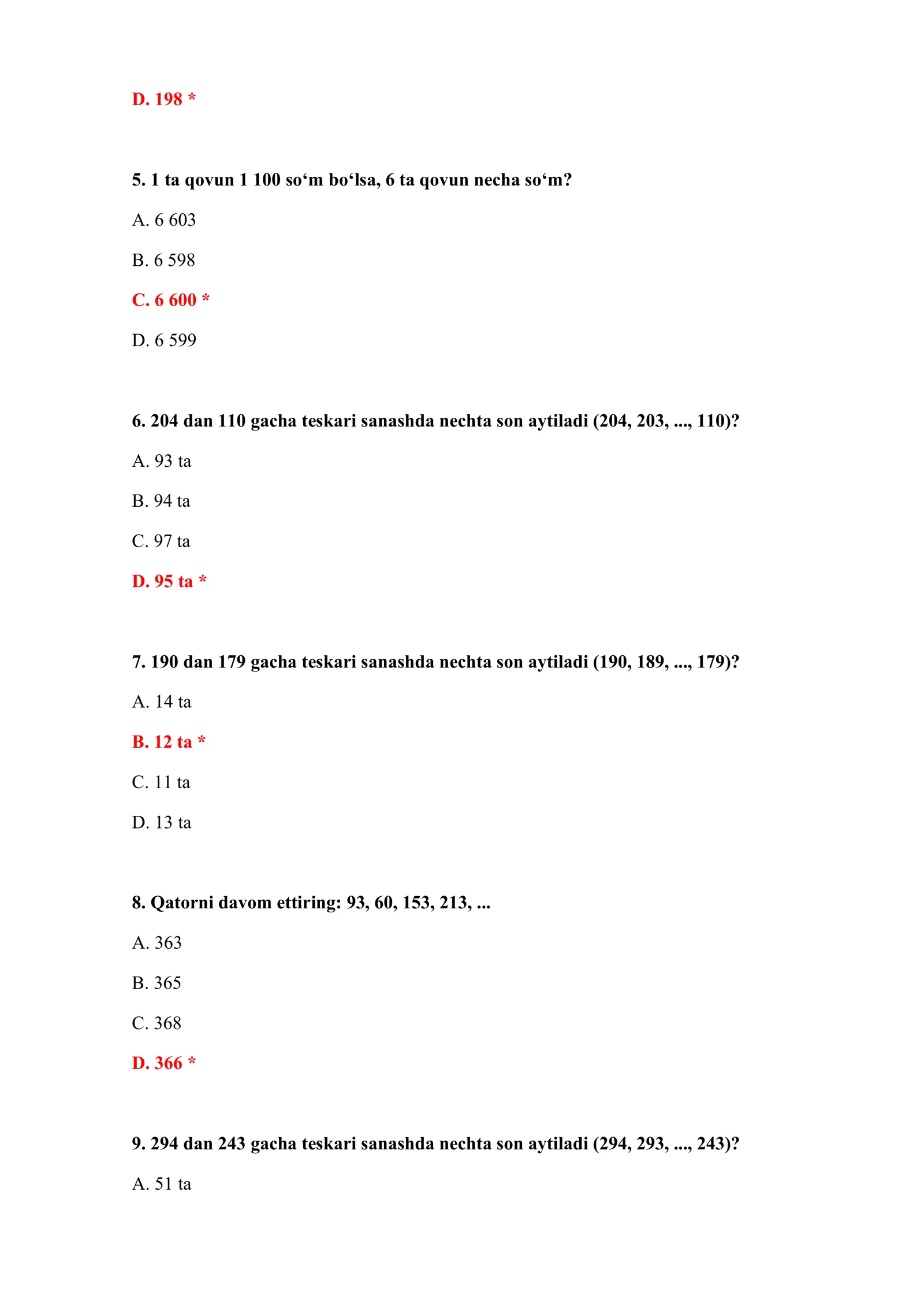 BOJXONA TEST SAVOLLARI 3