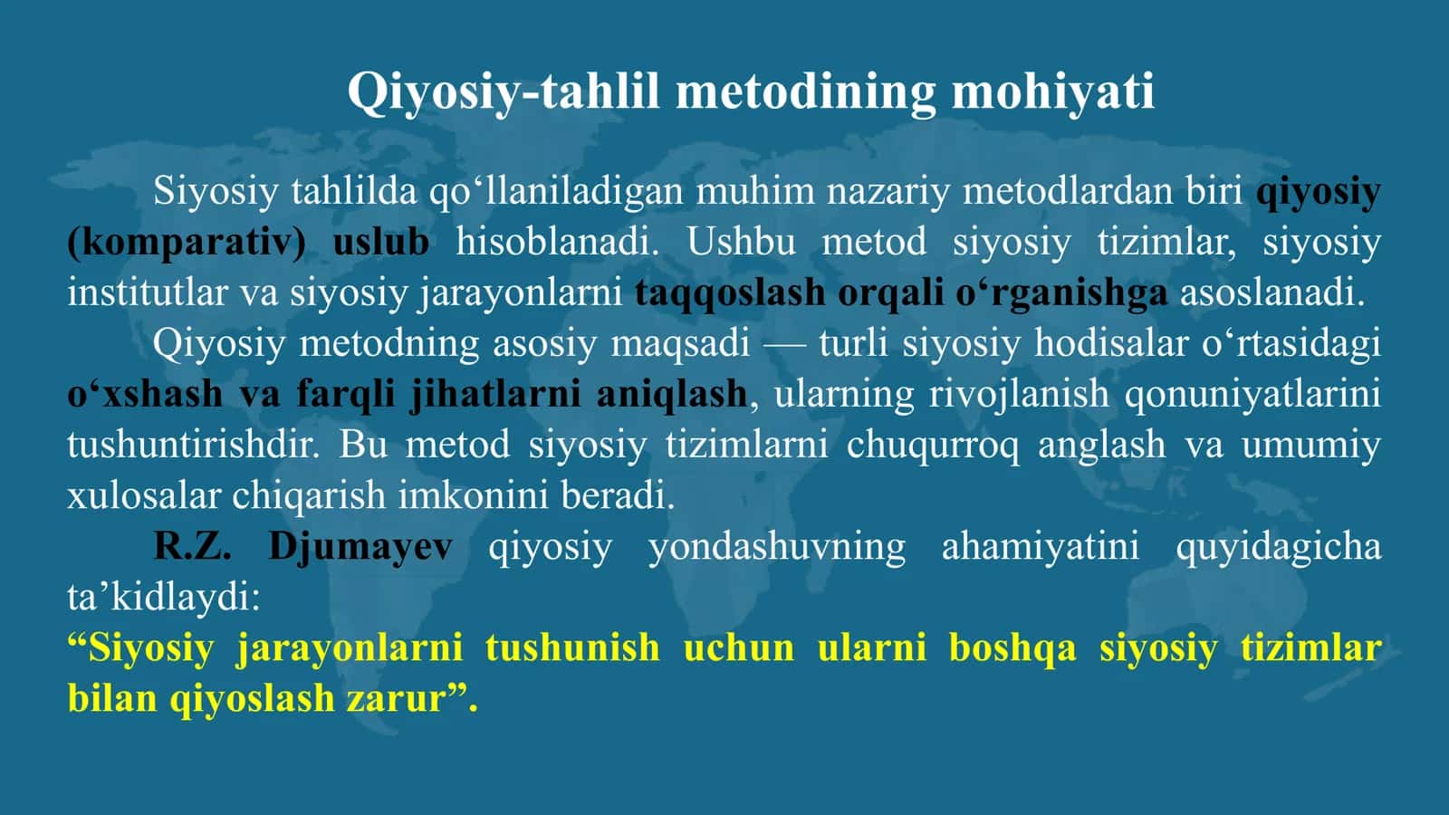 SIYOSIY TAHLILDA QIYOSIY USLUBDAN FOYDALANISH 3