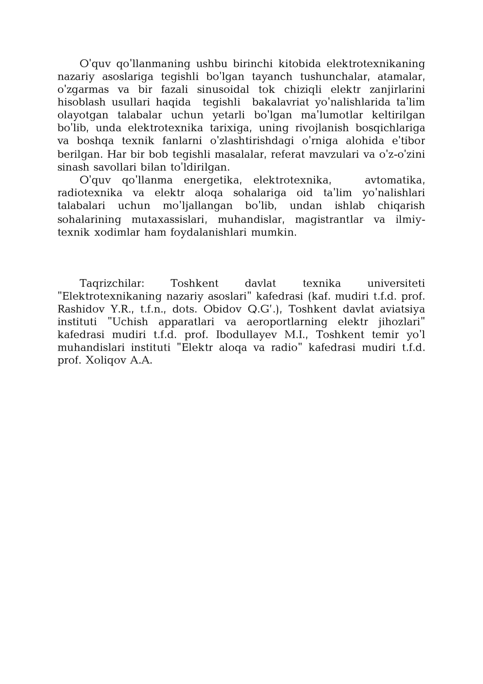 ELEKTROTEXNIKANING NAZARIY ASOSLARI 3