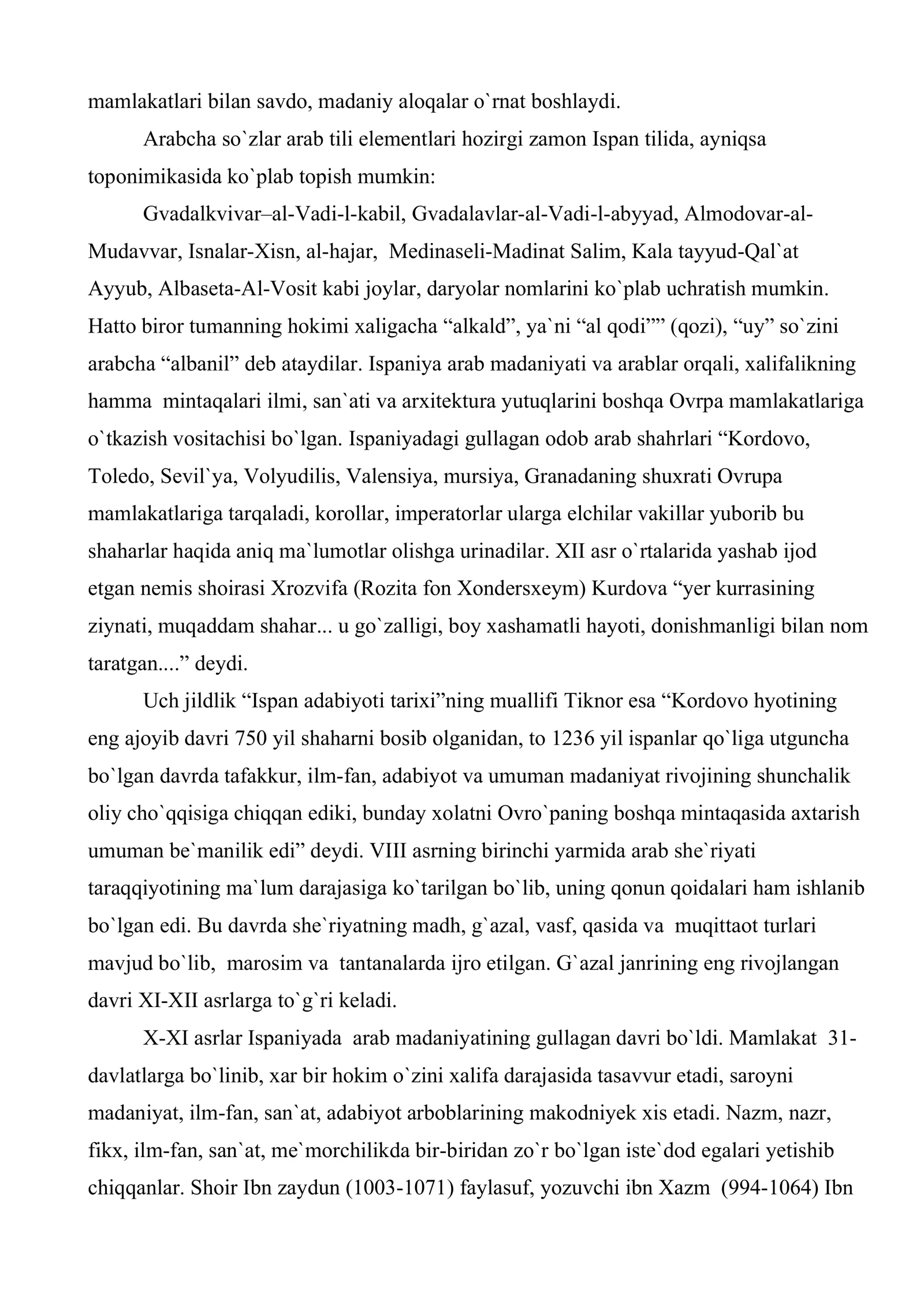 Ispaniyada Arab adabiyoti 3
