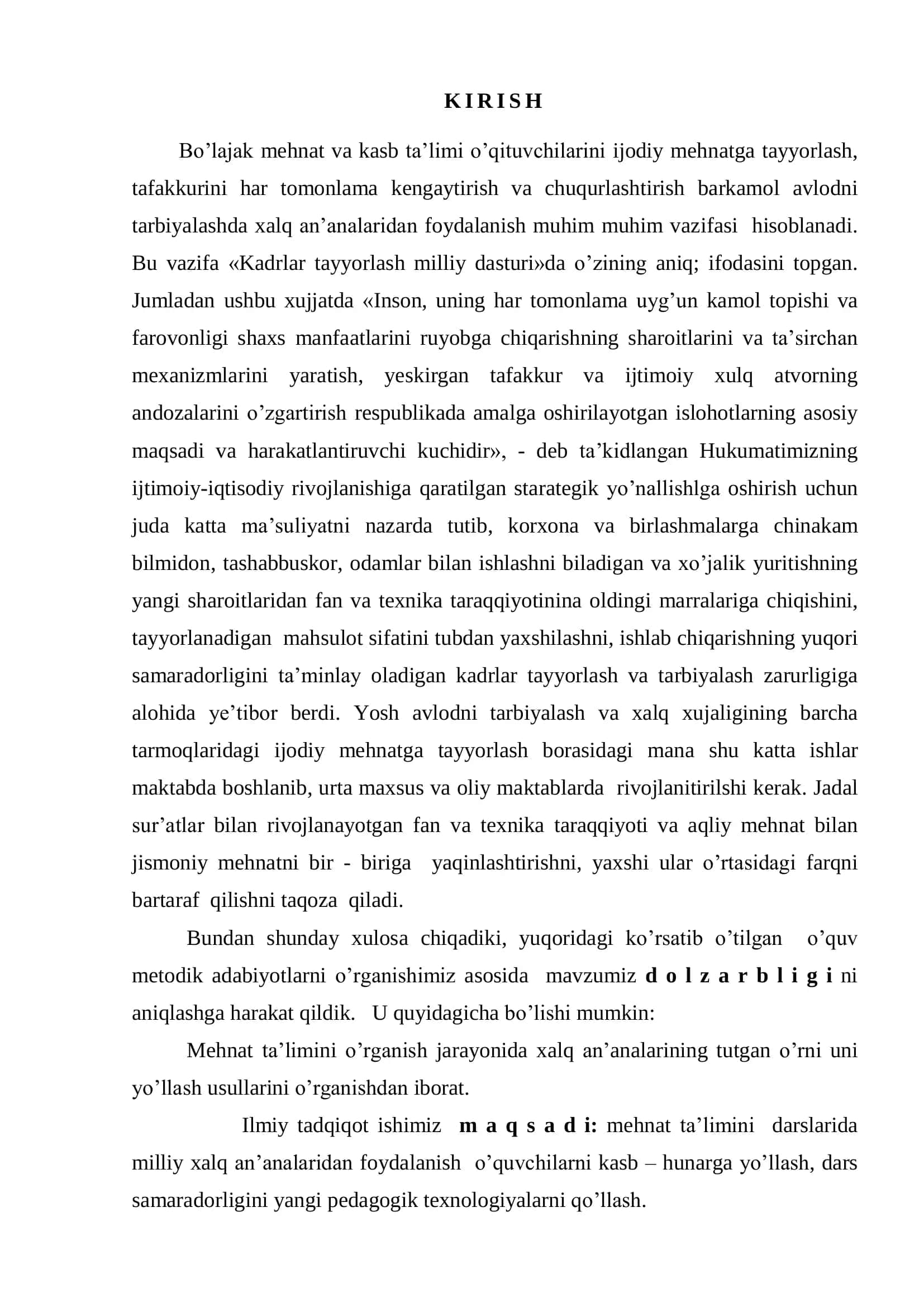 MEHNAT TA’LIMI DARSLARIDA XALQ AN’ANALARIDA KASB VA MEHNAT TARBIYASINING TUTGAN O’RNI 3