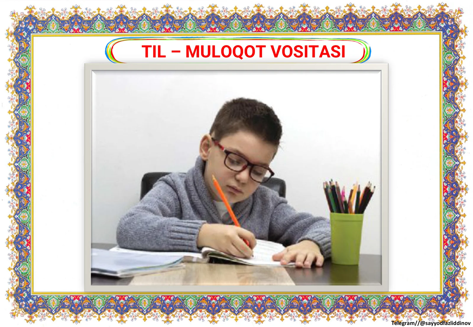 6-sinf ONA TILI fanidan ko’rgazmalar 1-2 - chorak. 3