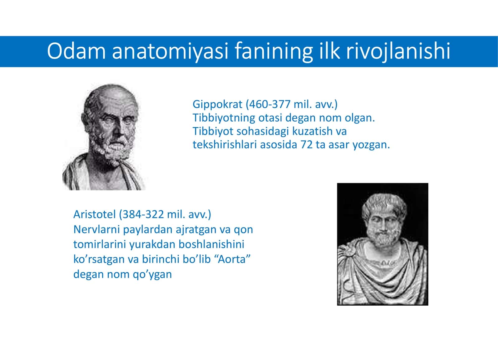 Anatomiya moduliga kirish. Anatomiyani o‘rganish usullari. Suyaklar tuzilishini umumiy tamoyillari. 3