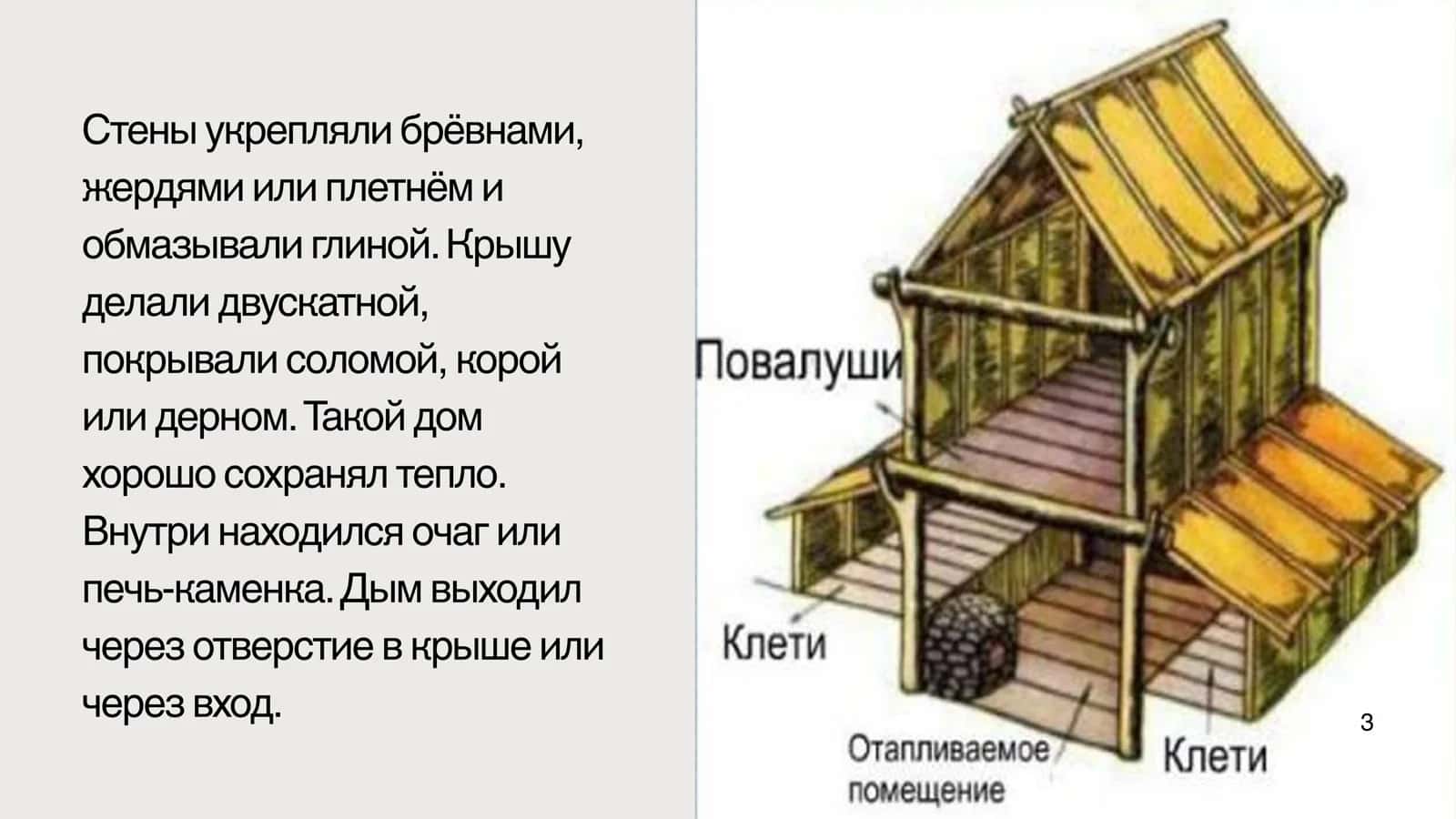Славяне в древности Типы жилищ древних славян 3