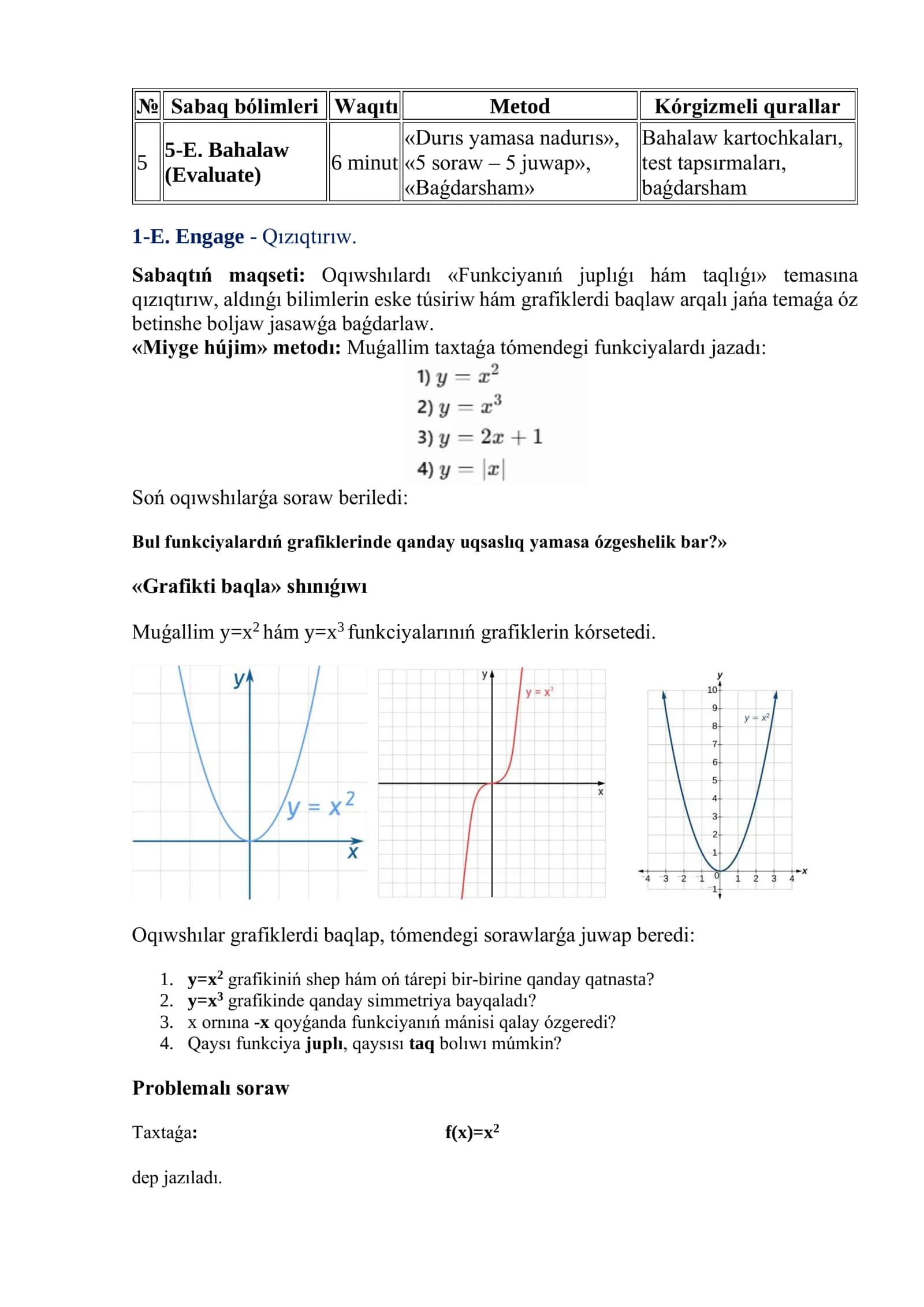 Funkciyanıń juplıǵı ham taqlıǵı 3