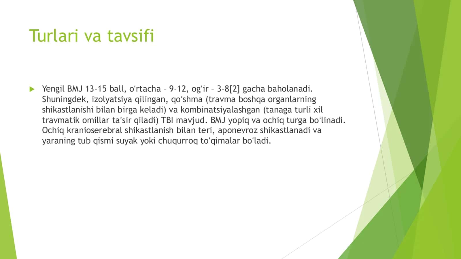 Bosh miya travmalari 3