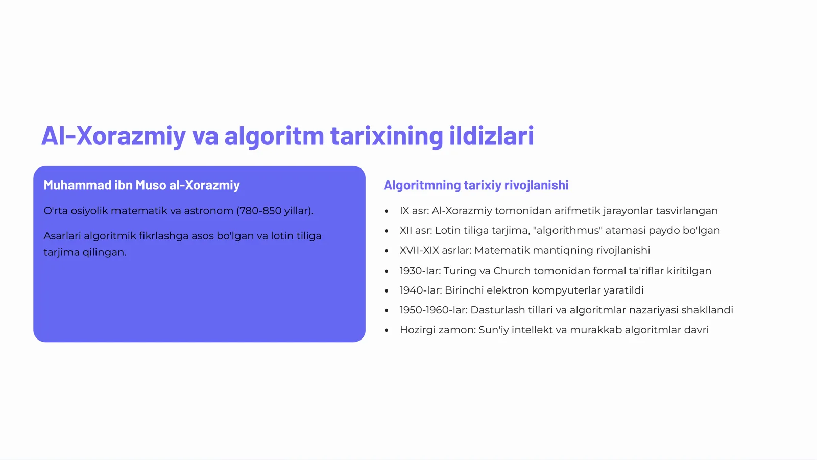 Algoritm tushunchasi 3