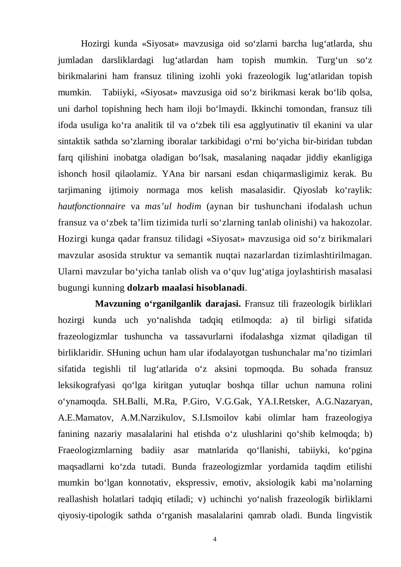 "Siyosat" mavzusi doirasida siyosiy atamalar va ularning leksik birliklarini tanlab olish hamda semantik tasniflash 3