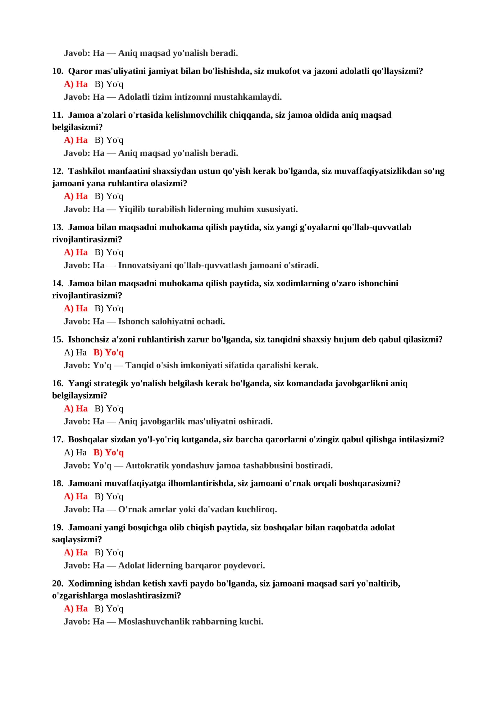 Hayotdagi ustuvorliklarni aniqlash psixologik testi 3
