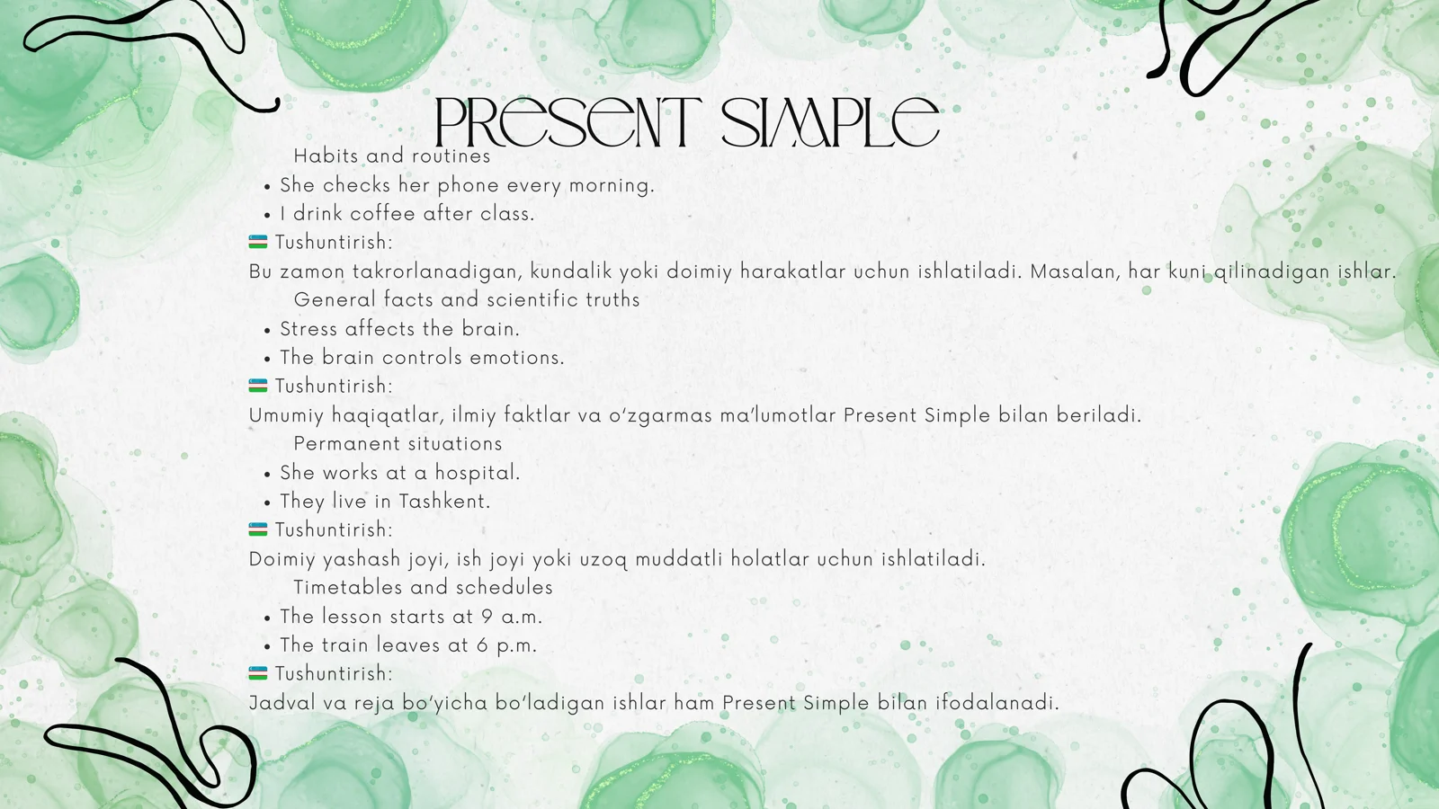 Present Simple 3