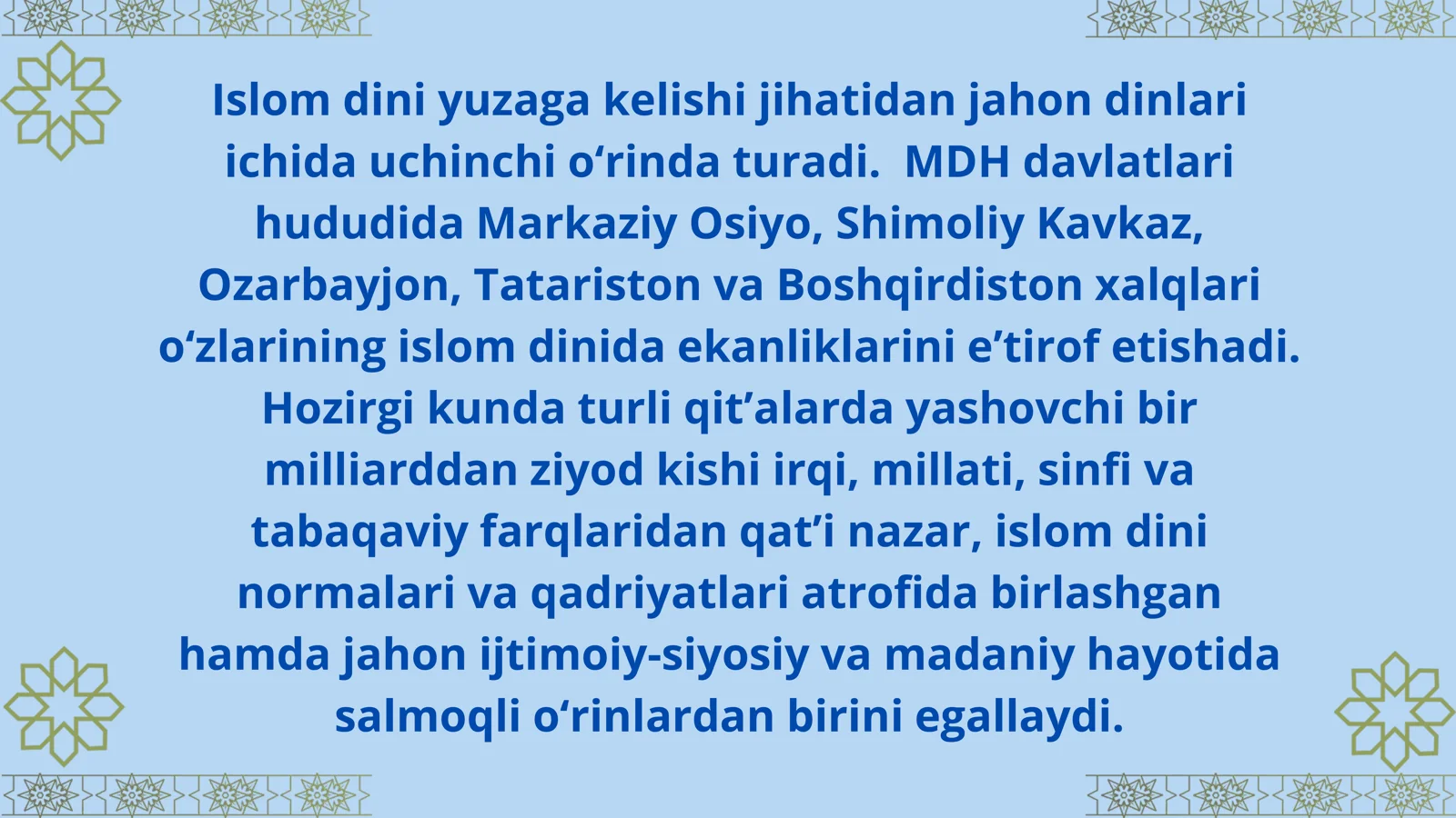 Islom oqimlari va yoʻnalishlari 3