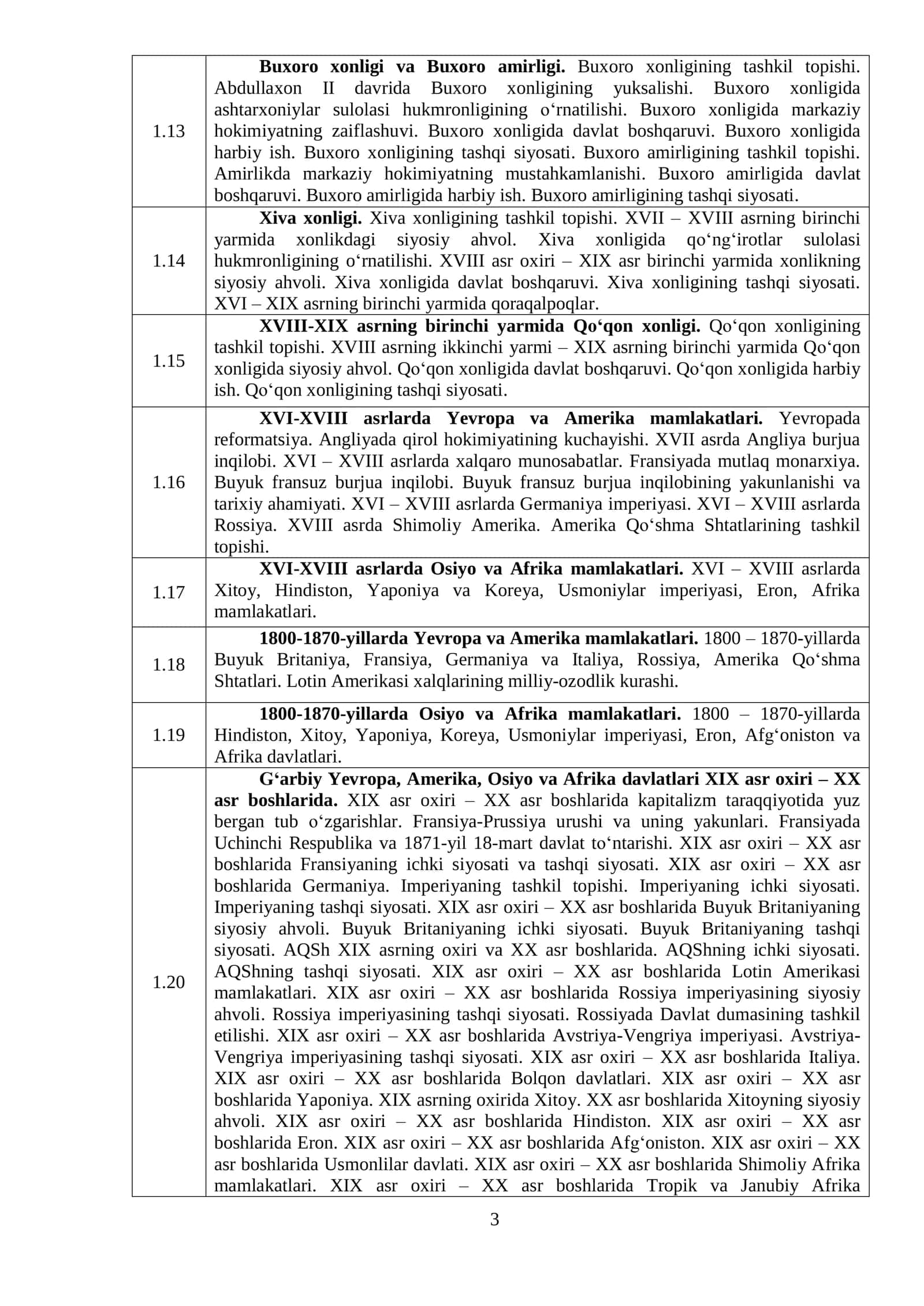 TARIX FANIDAN FOYDALANILADIGAN TEST VARIANTI TAFSILOTI 3