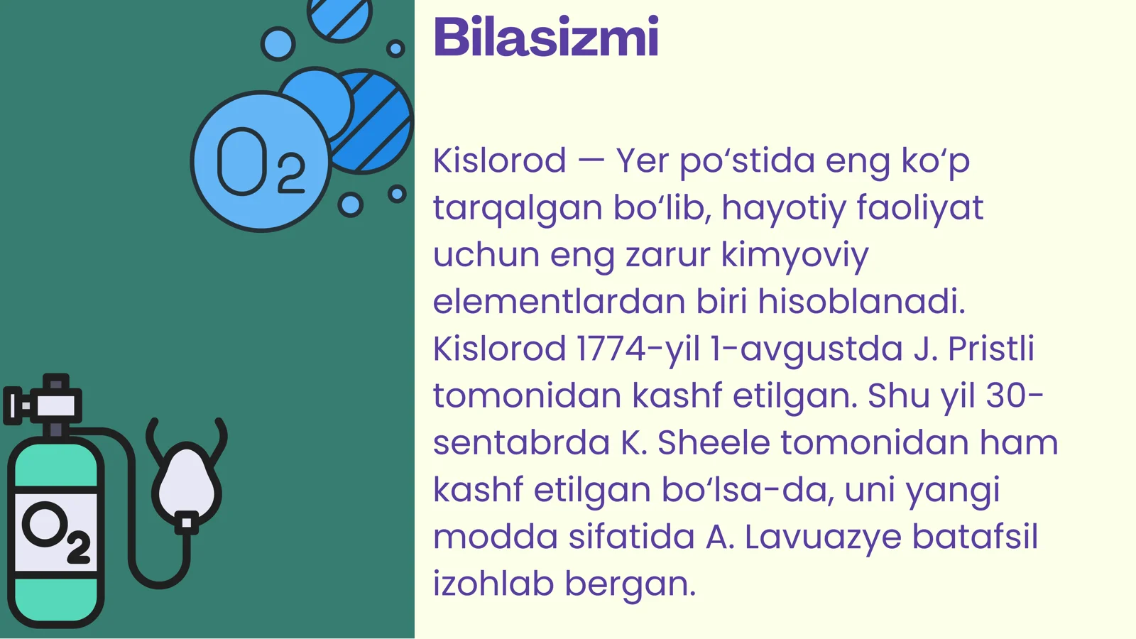 Kislorod elementi uchun taqdimot 3
