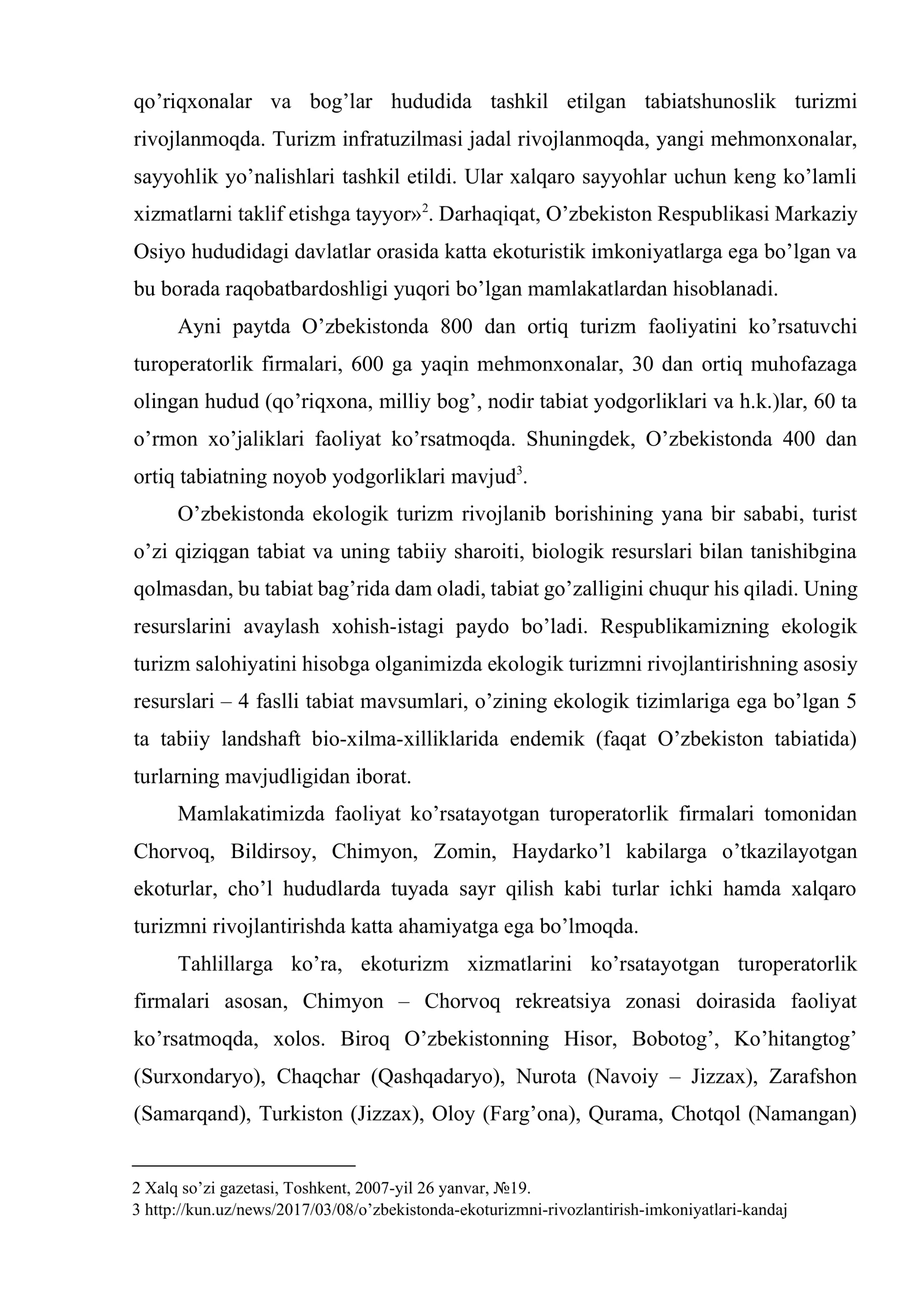 Ekologik turizmni rivojlantirishning zamonaviy tendensiyalari 3