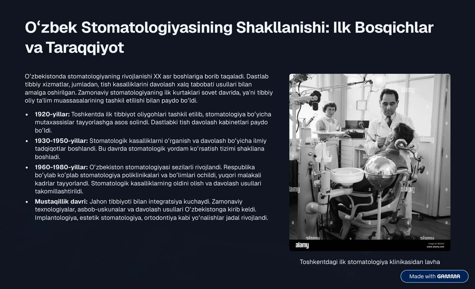 Oʻzbekistonda stomatologiya rivojlanishi 3