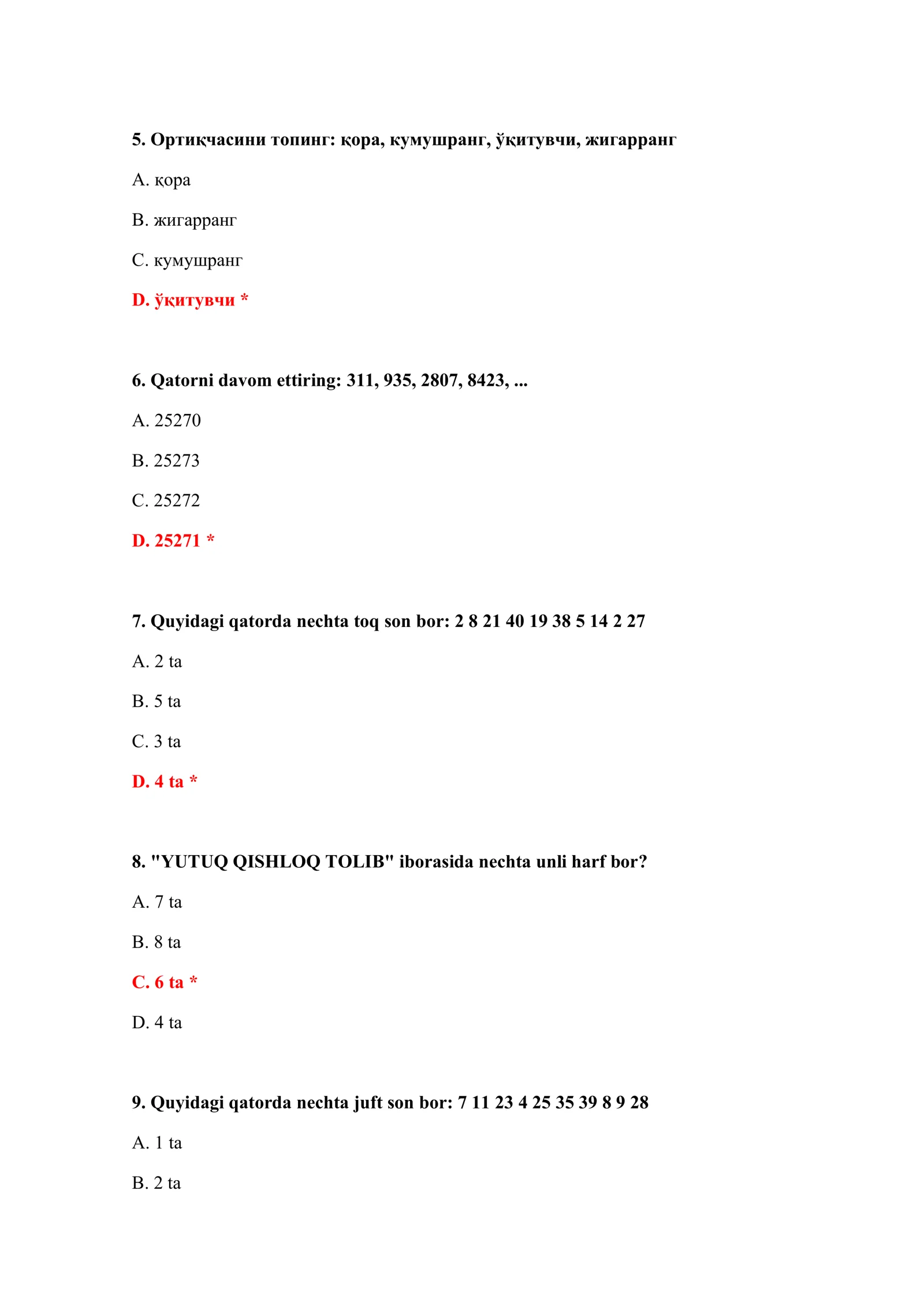 BOJXONA TEST SAVOLLARI PDF 3
