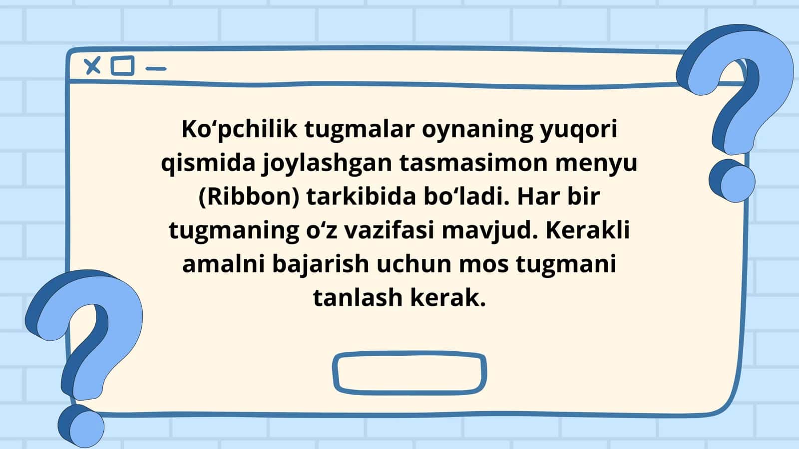 asosiy tugmalarni tanlasg 3