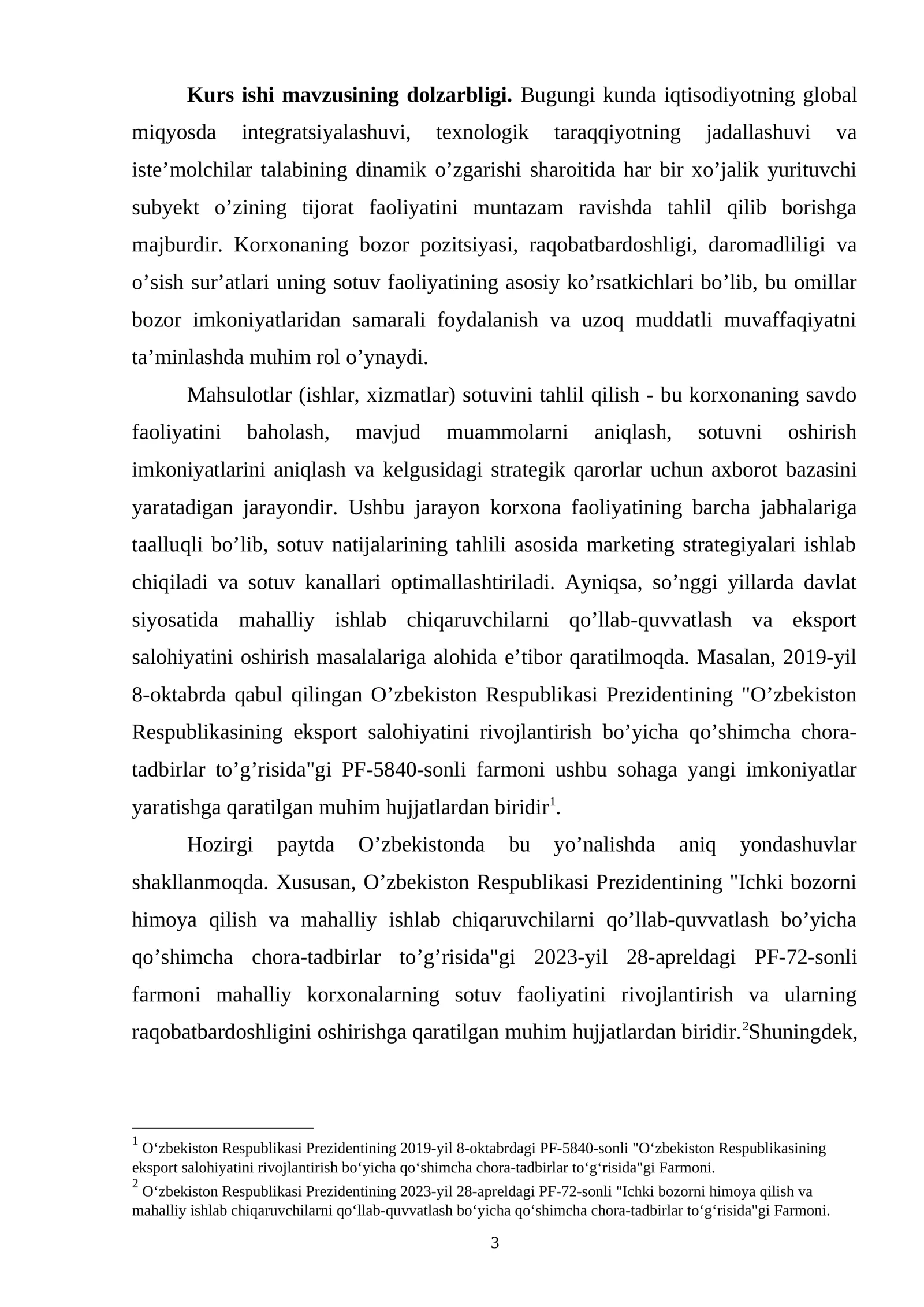 Mahsulot (ishlar va xizmatlar) sotuvini tahlil qilish 3