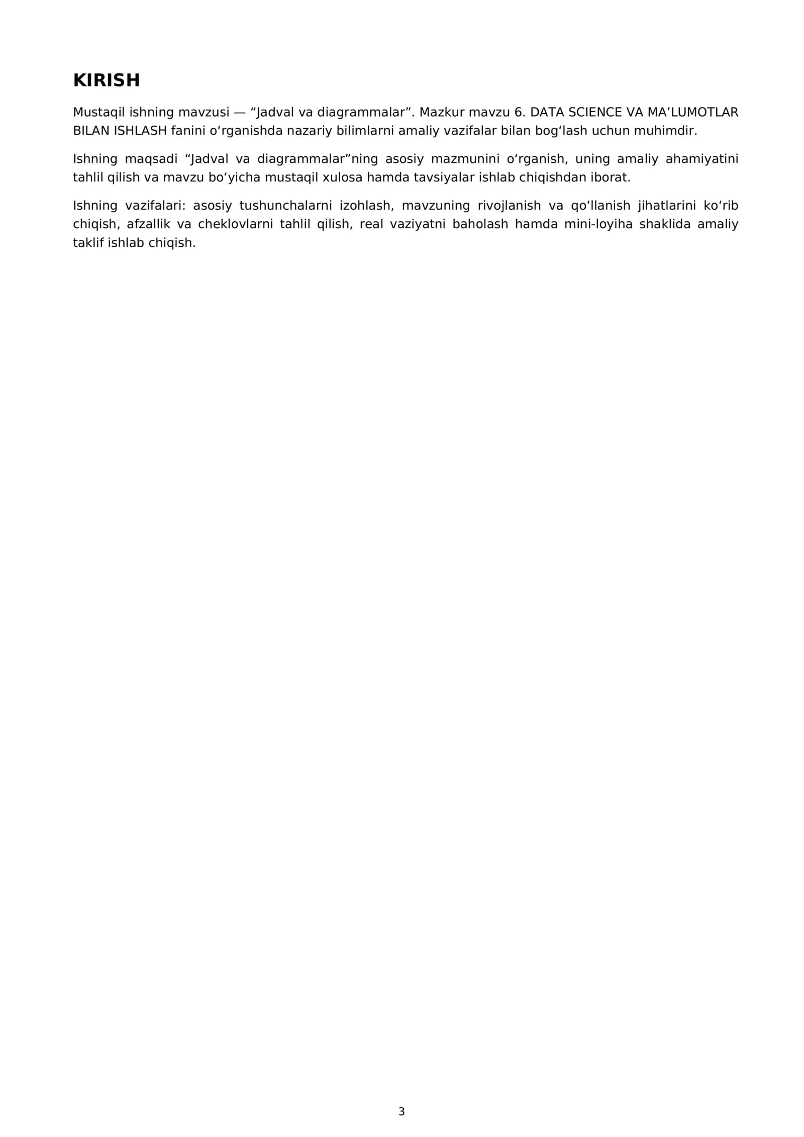 Jadval va diagrammalar 3