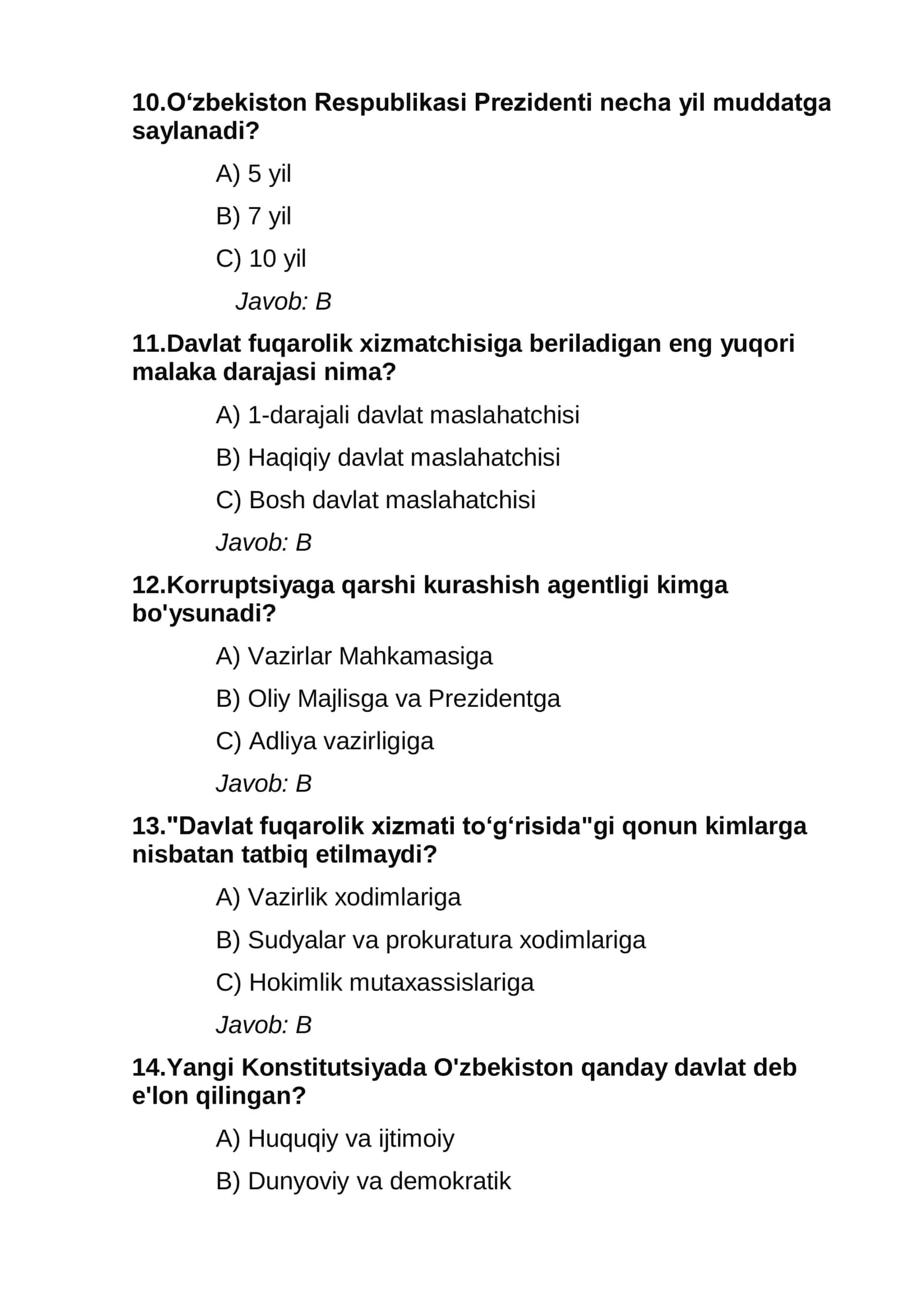 ARGOS TEST SAVOLLARI JAVOBLARI BILAN 3