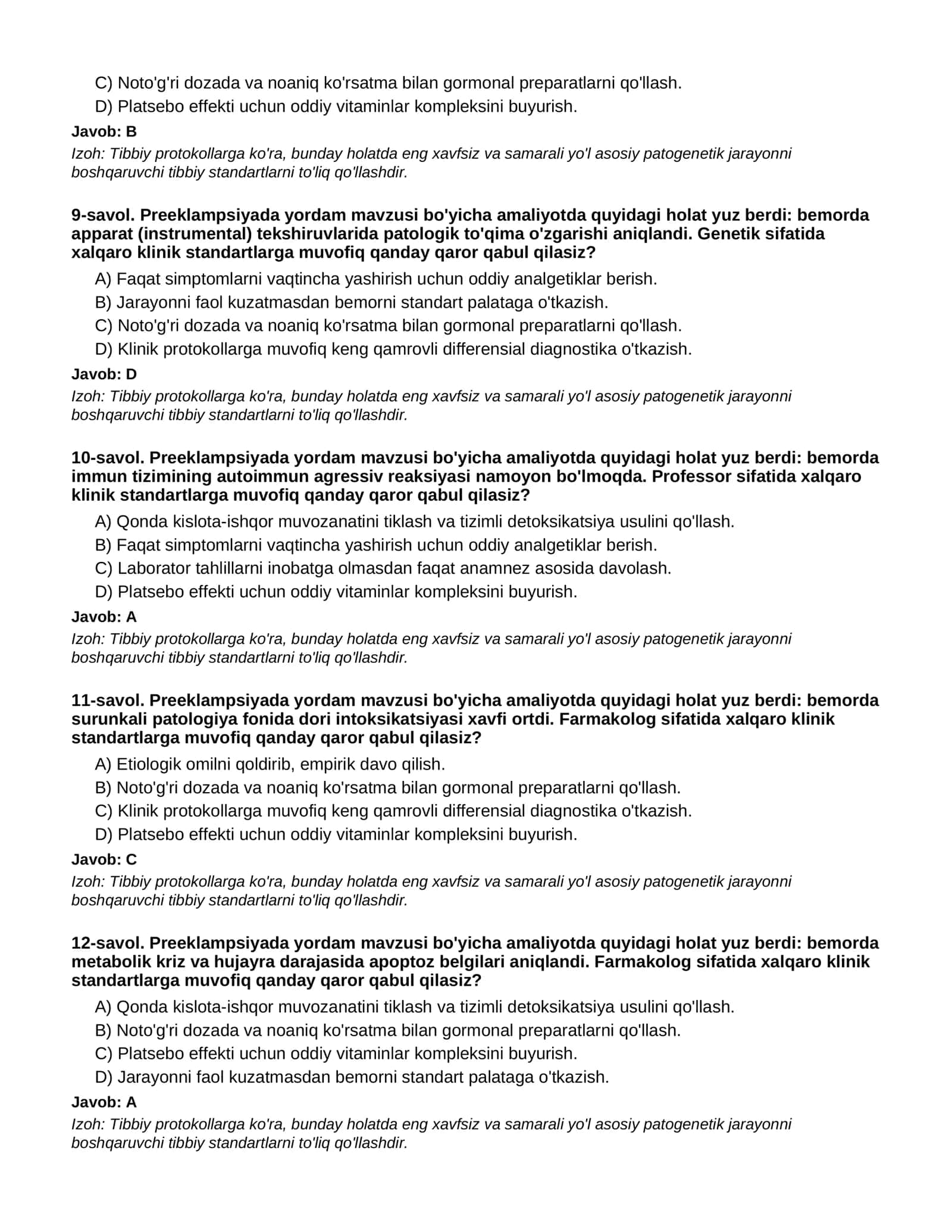 PREEKLAMPSIYADA YORDAM - 3-QISM 3