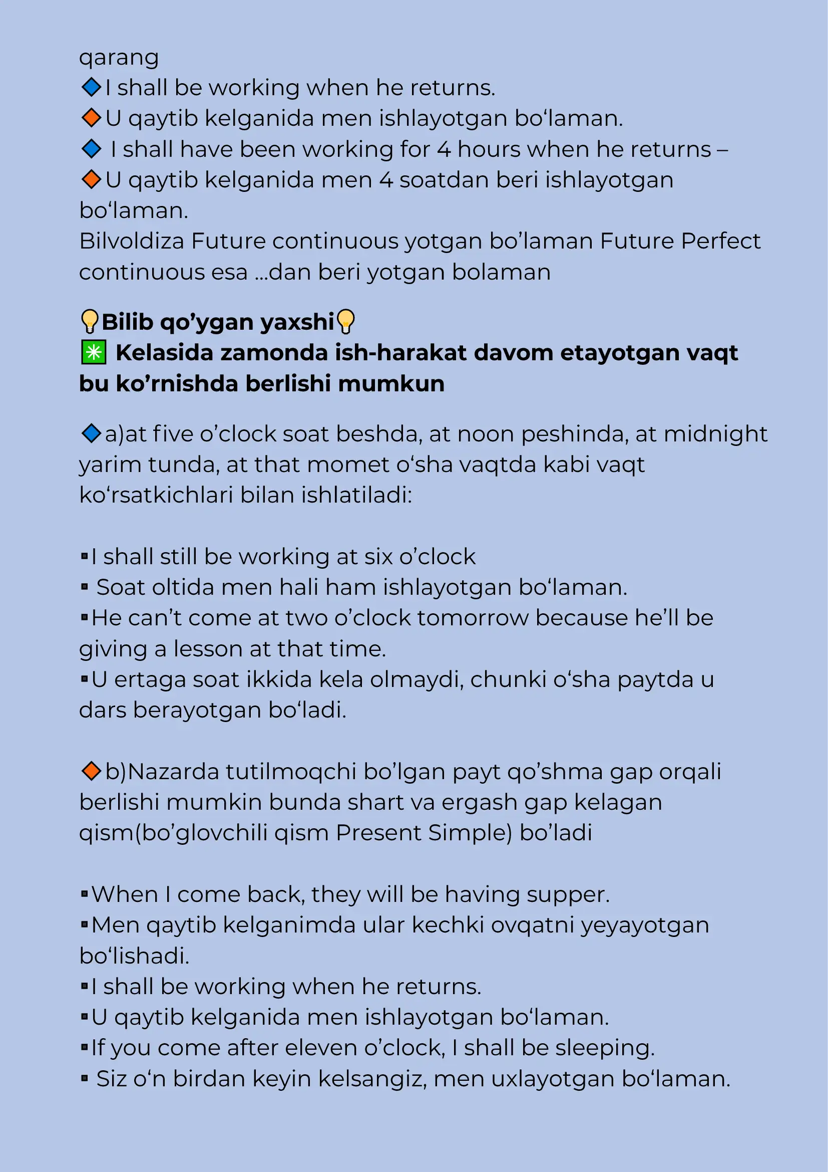 Future continuous 3