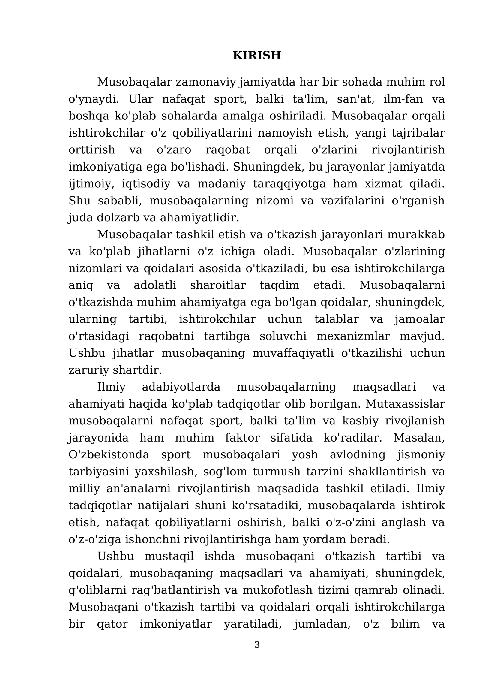 Musobaqani nizomi va vazifasi 3