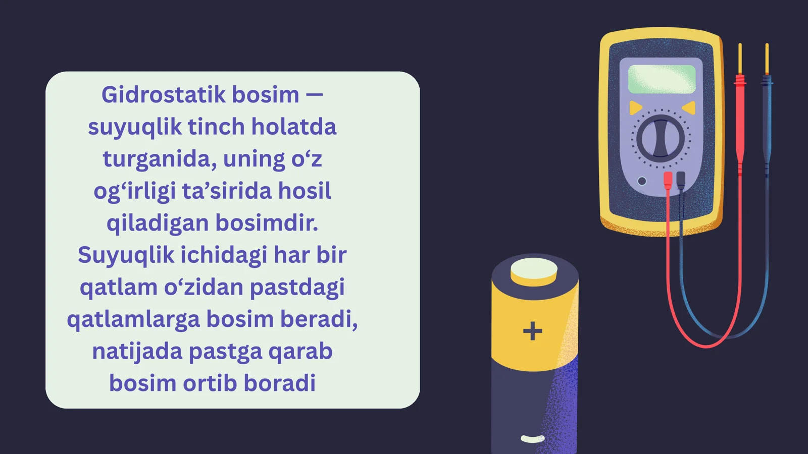 GIDROSTATIK BOSIM VA UNING TAQSIMLANISHI 3