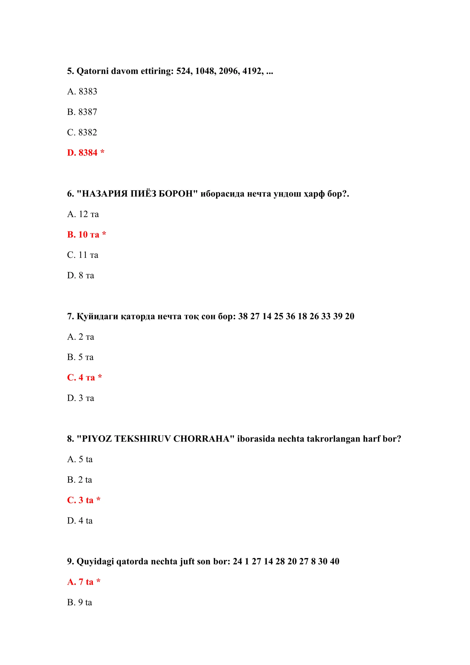 BOJXONA IQ TEST DOCX 3