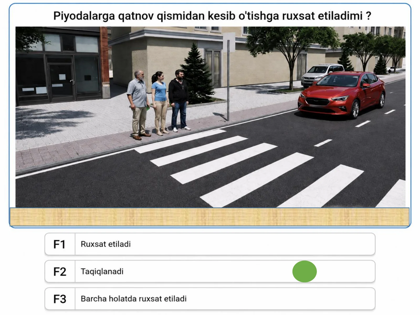 Pravat testi nazariy qismi tushish extimoli yuqori testlar 3