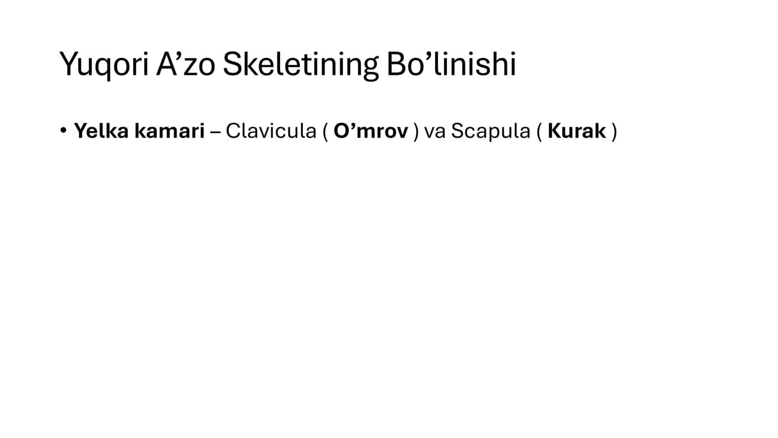 Qo’l suyaklari Anatomiyasi va Tuzilishi 3