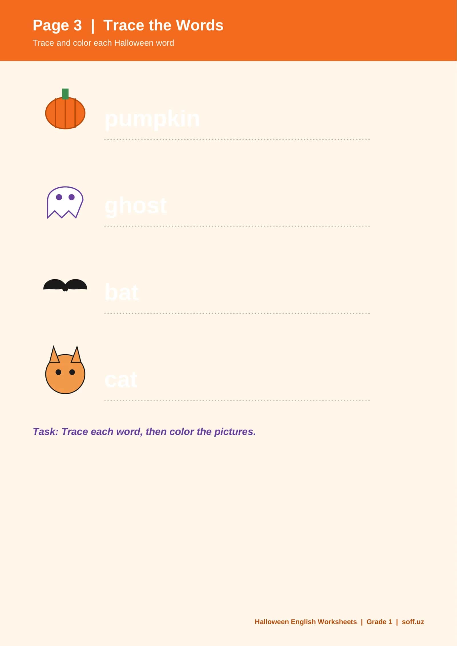 Halloween English Worksheets 3