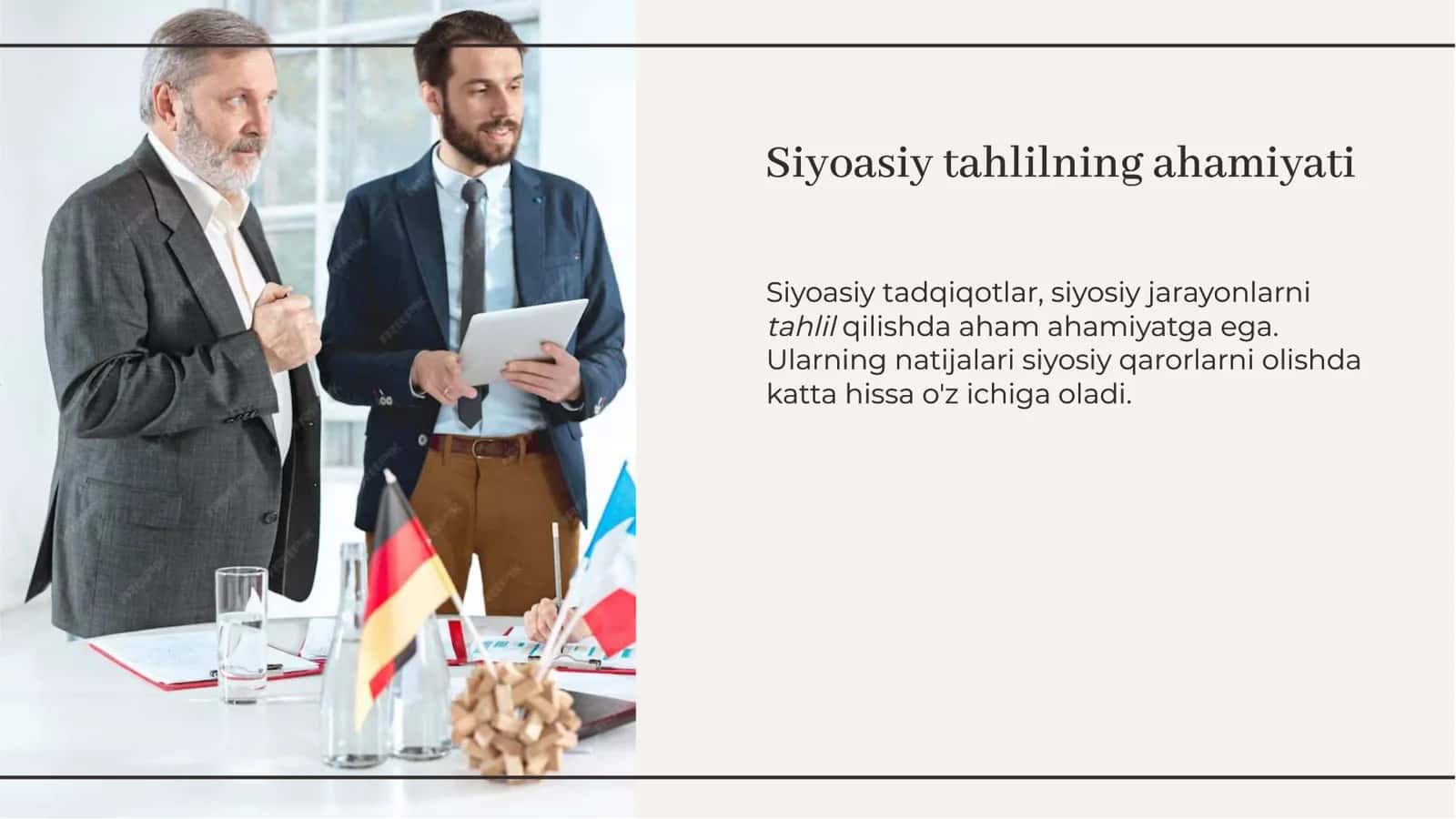 Siyosiy tadqiqotlarda siyosiy tahlilning o'rni va roli 3