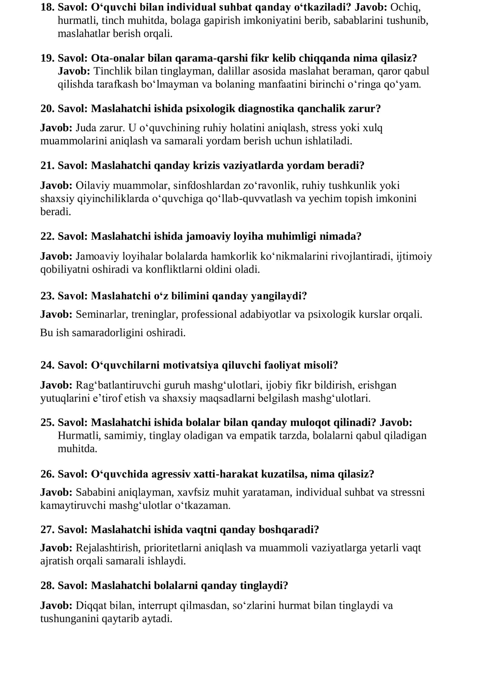Kasbiy vazifalar va umumiy tushunchalar 3