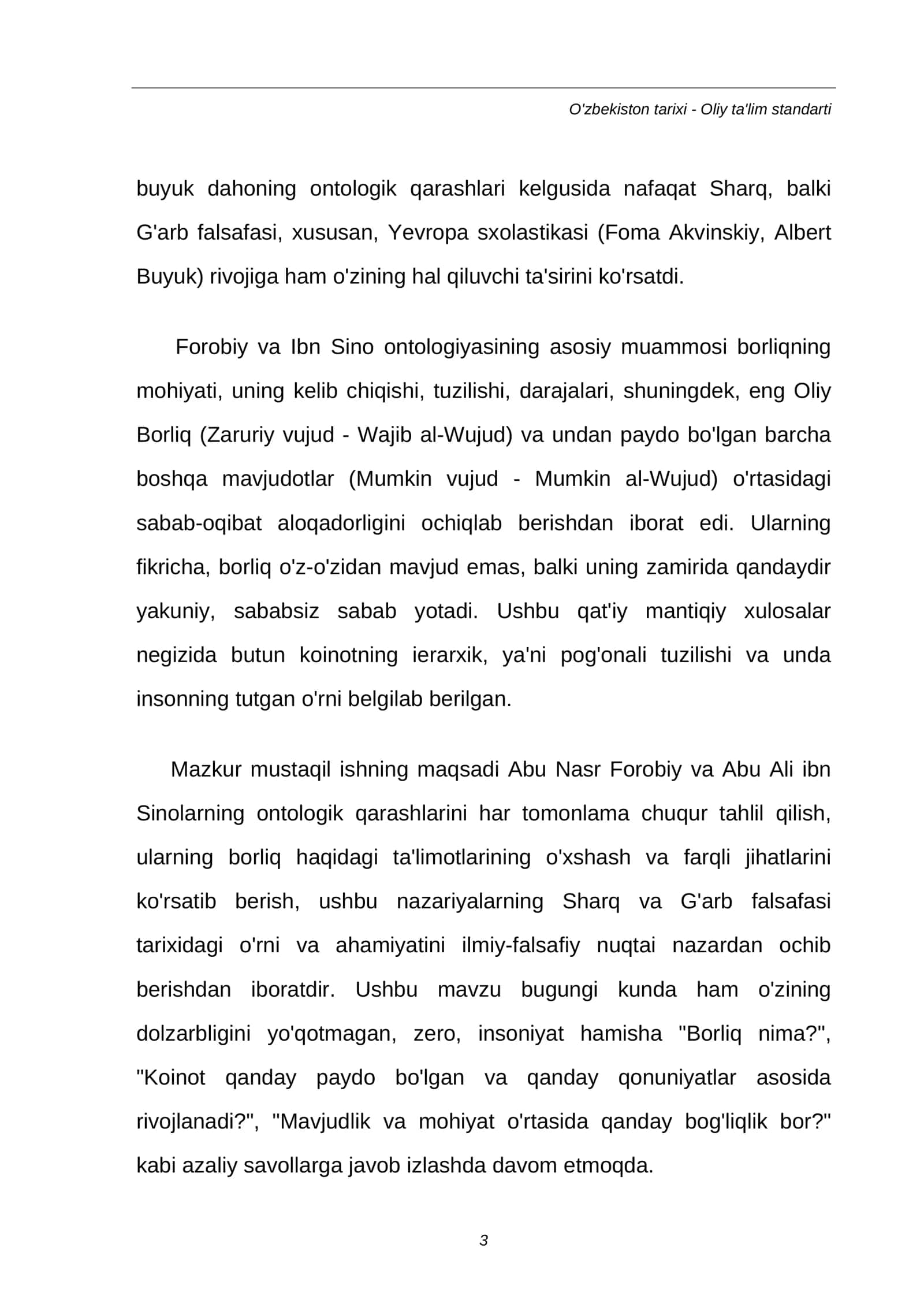 MUSTAQIL ISH: O'rta Osiyo mutafakkirlari 3