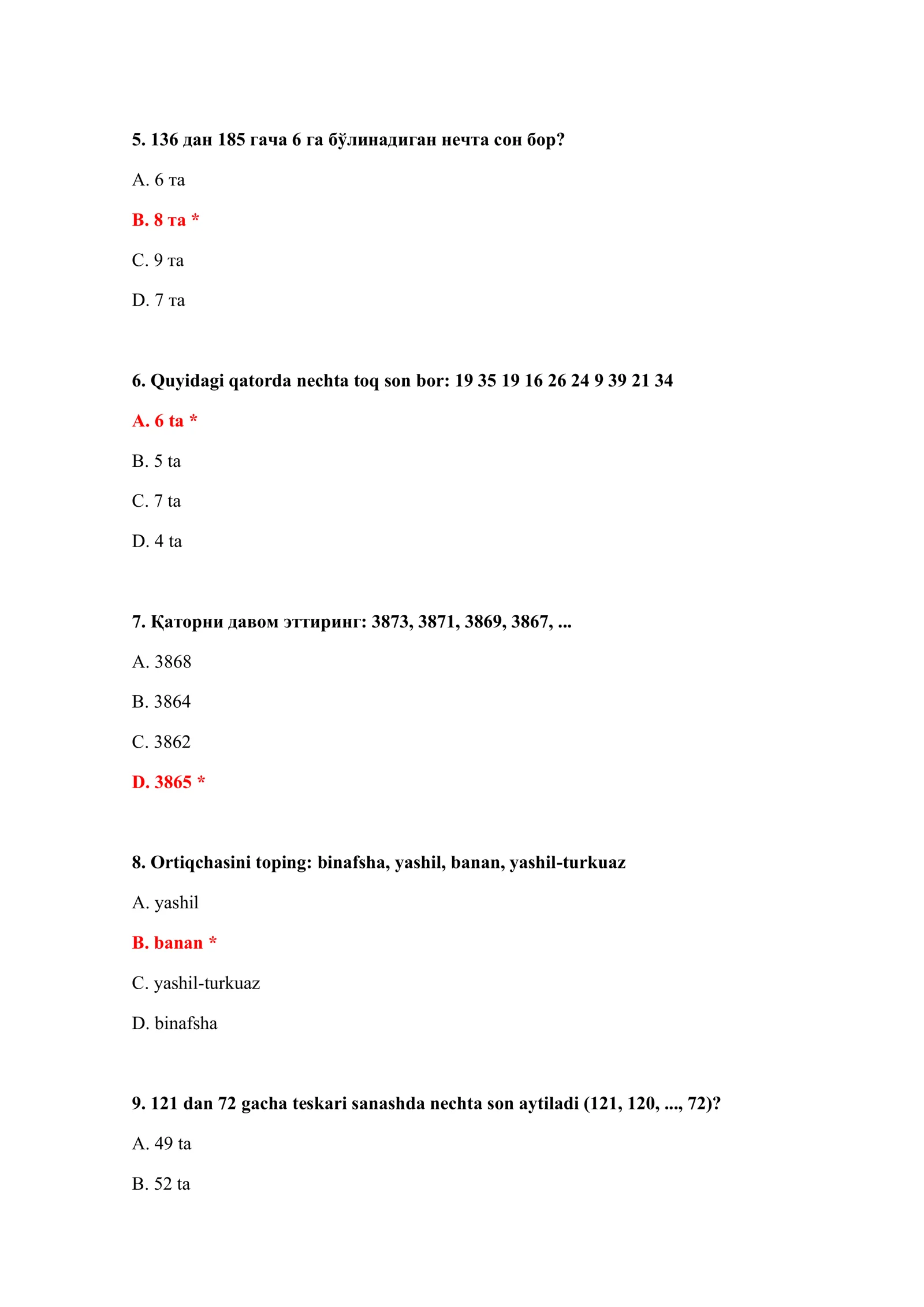 BOJXONA ISHGA KIRISH SAVOL JAVOB WORD TEST SAVOLLARI VA JAVOBLARI BILAN 3
