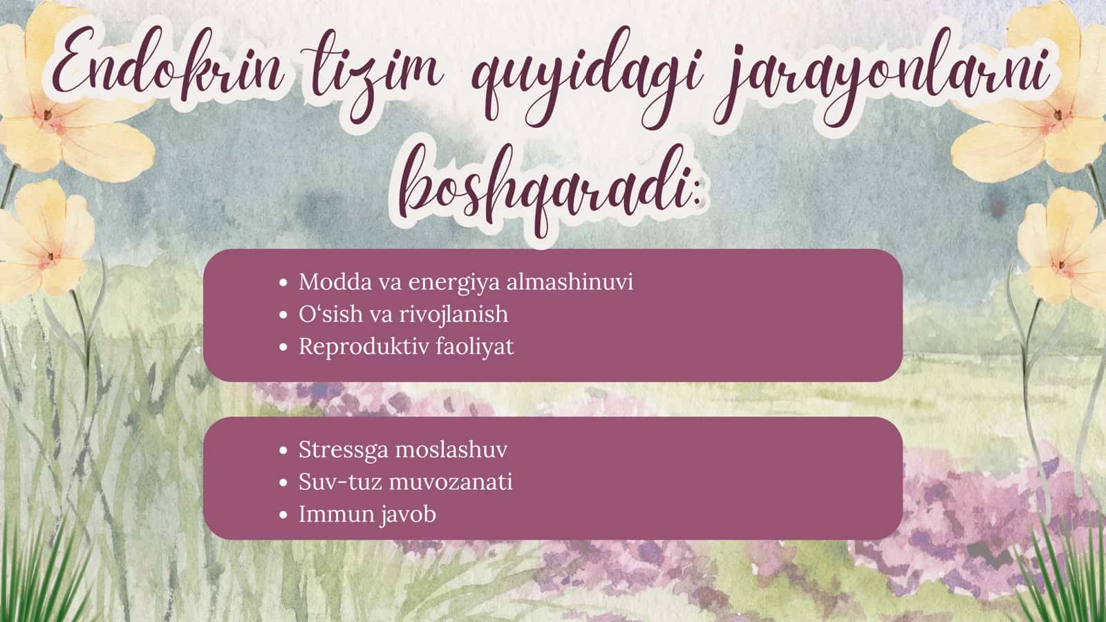 ENDOKRIN BEZLAR FIZIOLOGIYASI. QALQONSIMON BEZ VA QALQONSIMON OLDI BEZI GORMONLARI 3
