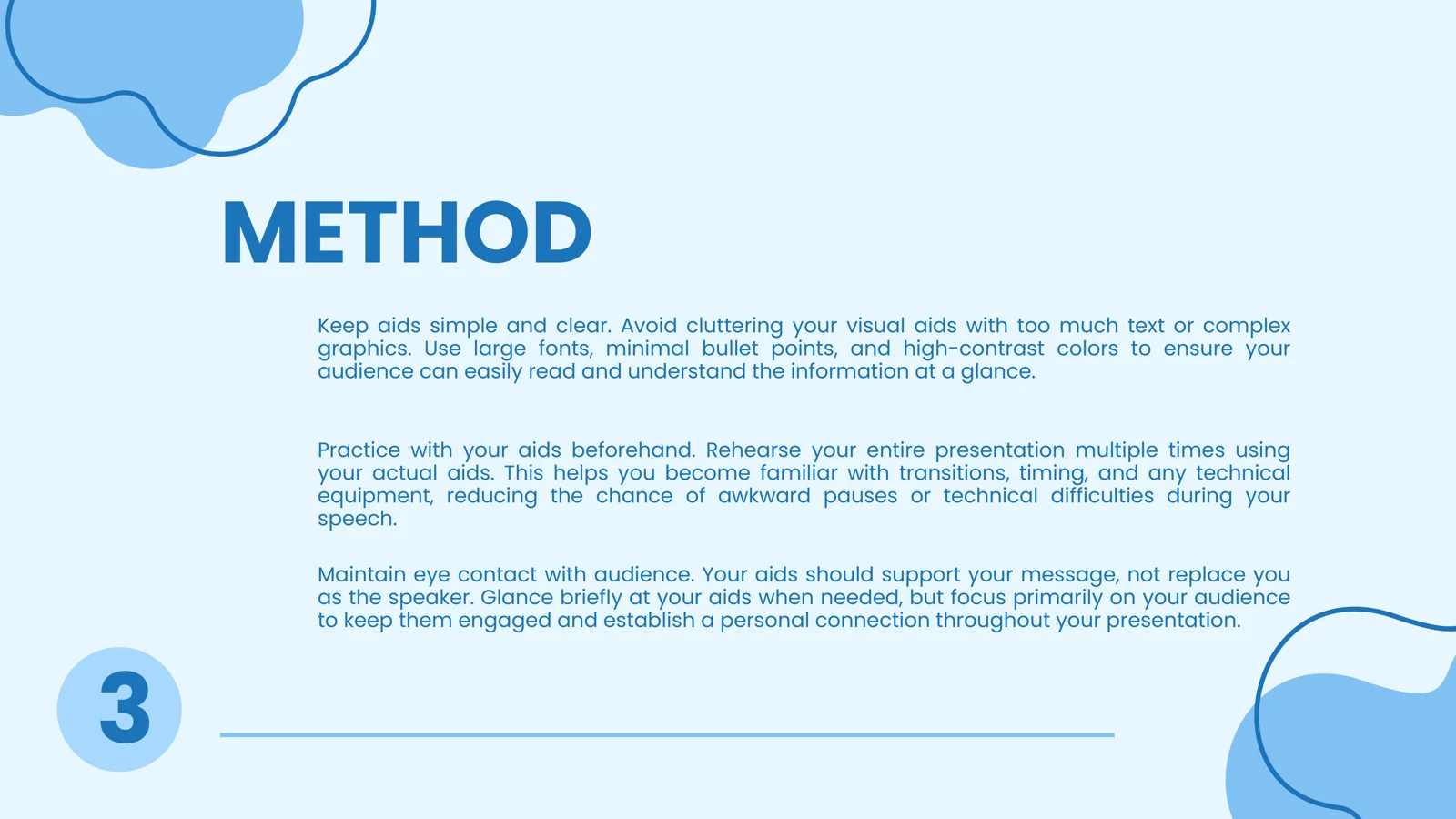 USING PRESENTATION AIDS IN SPEECH 3
