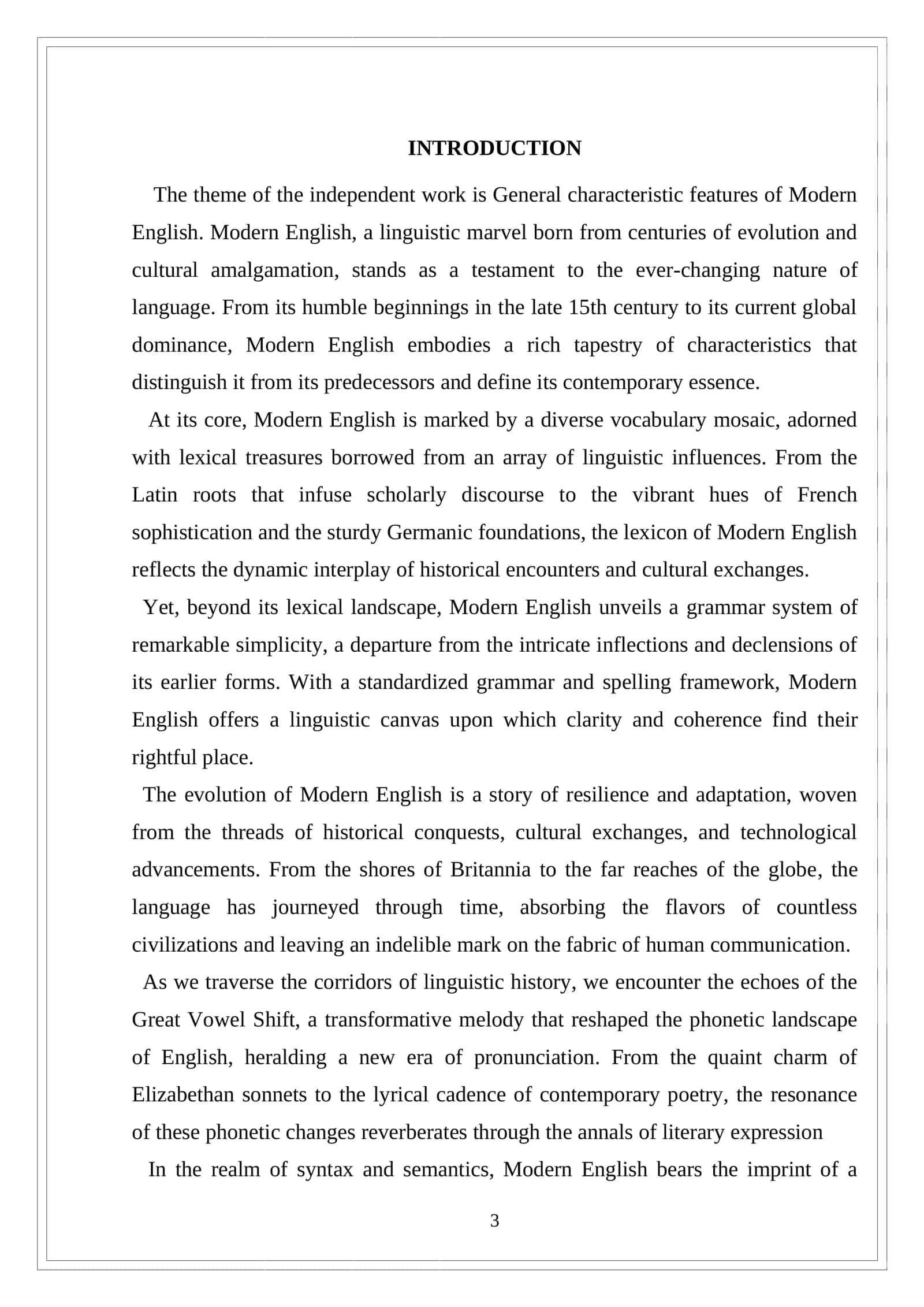 General characteristic features of Modern English 3